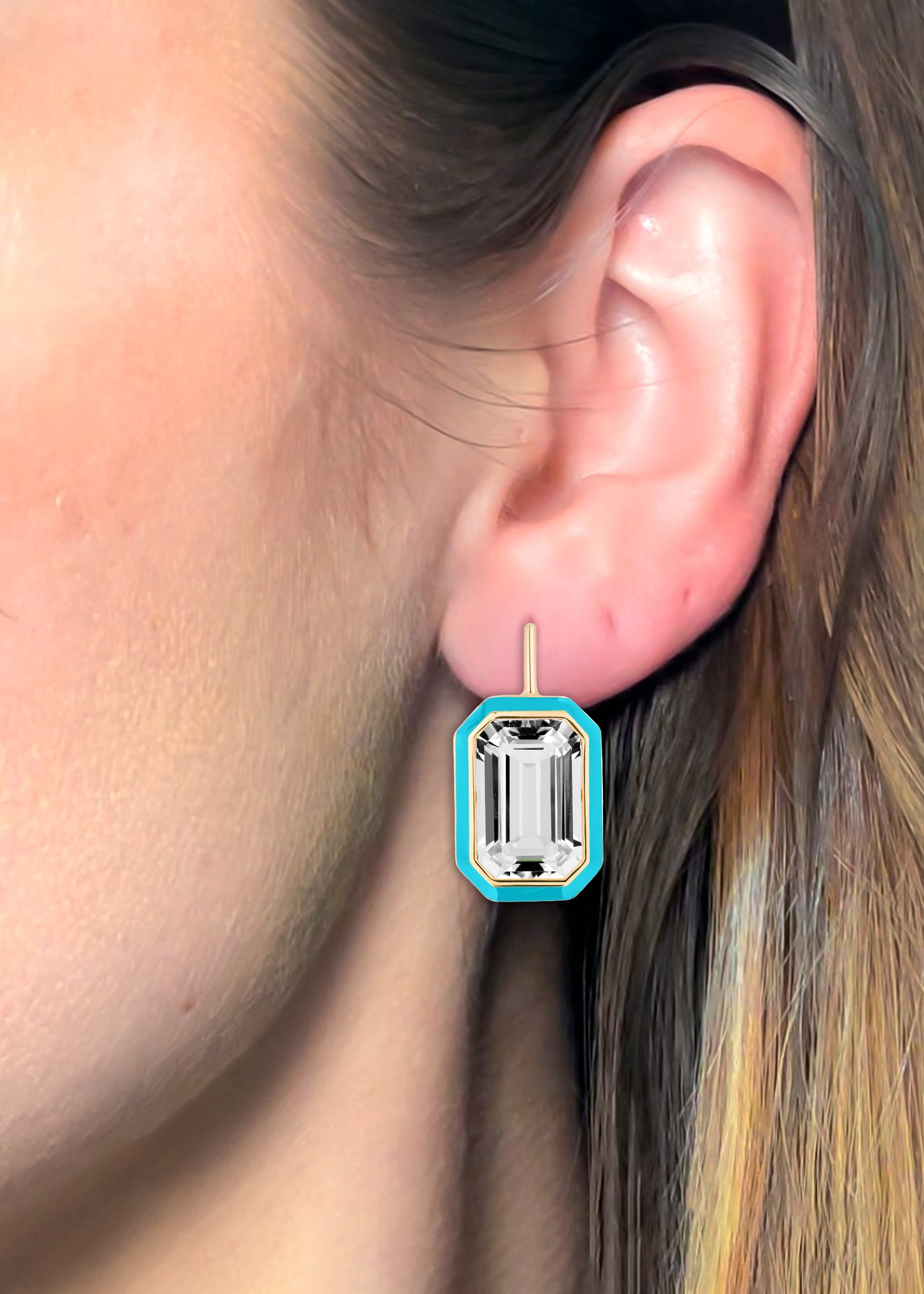 Rock Crystal with Turquoise