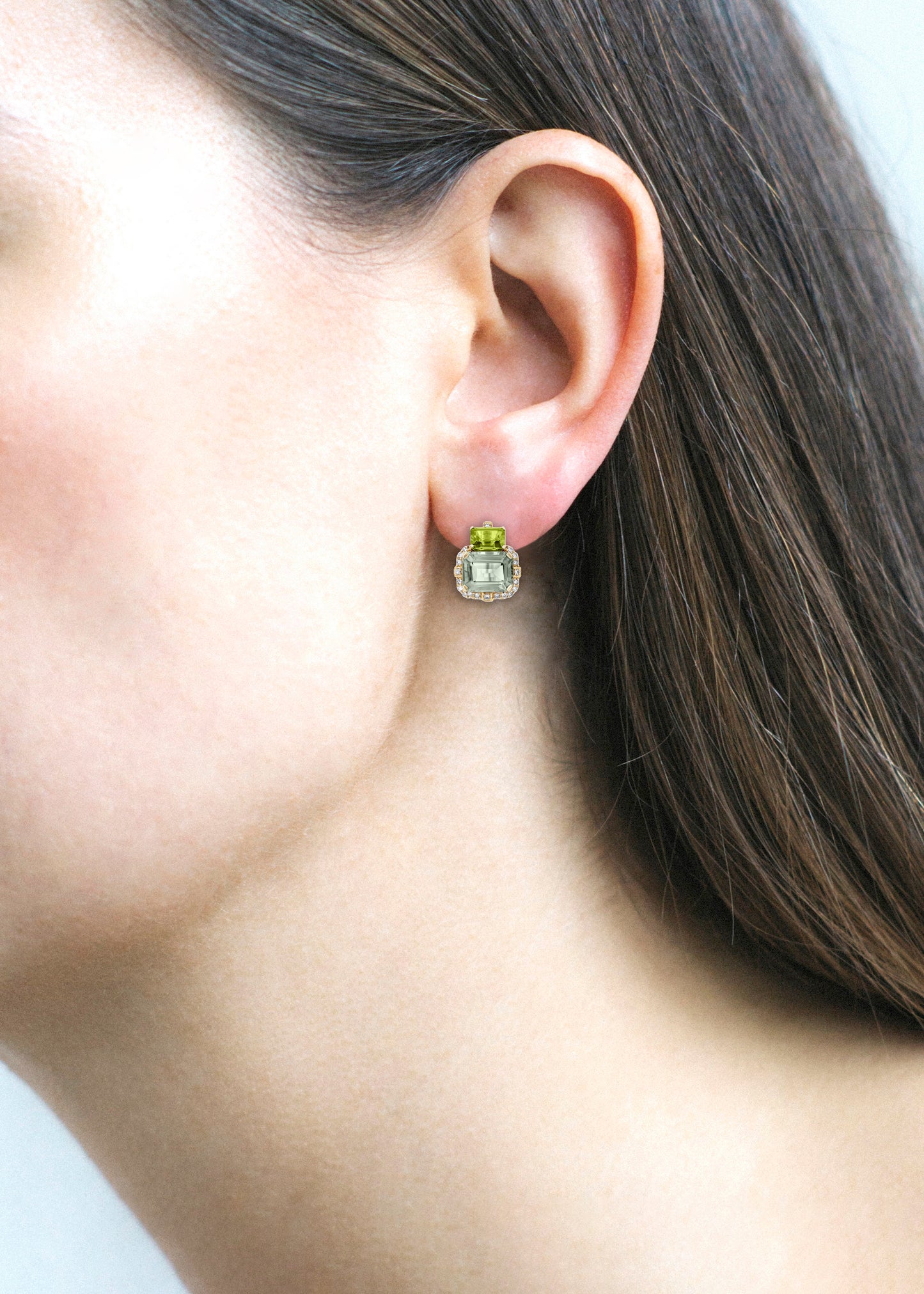 Prasiolite with Peridot