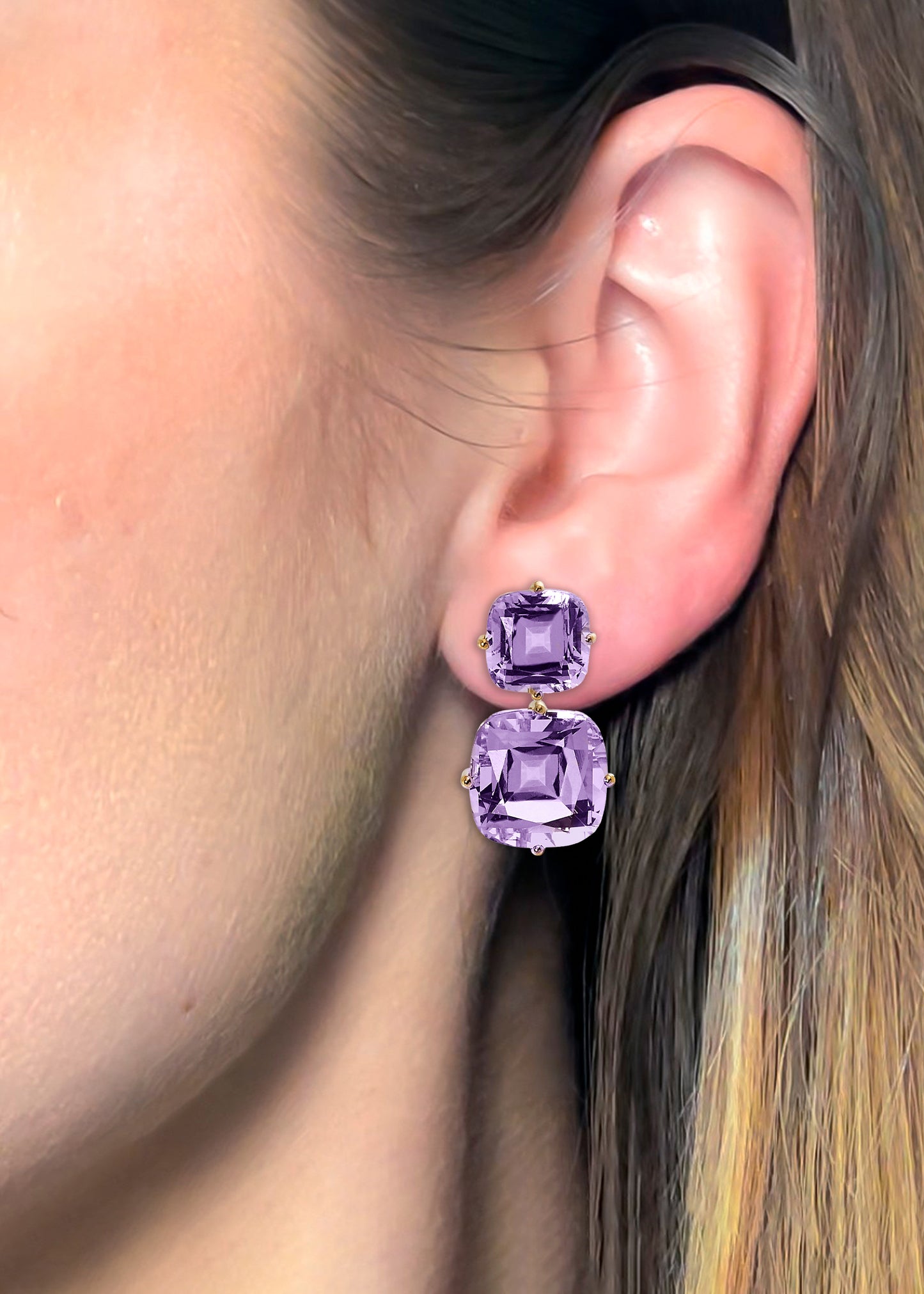 Yellow gold-Amethyst