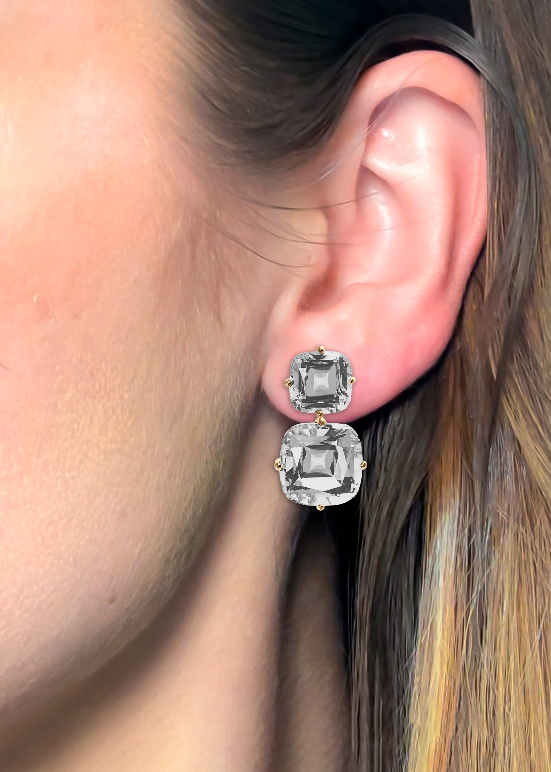 Yellow gold-Rock Crystal