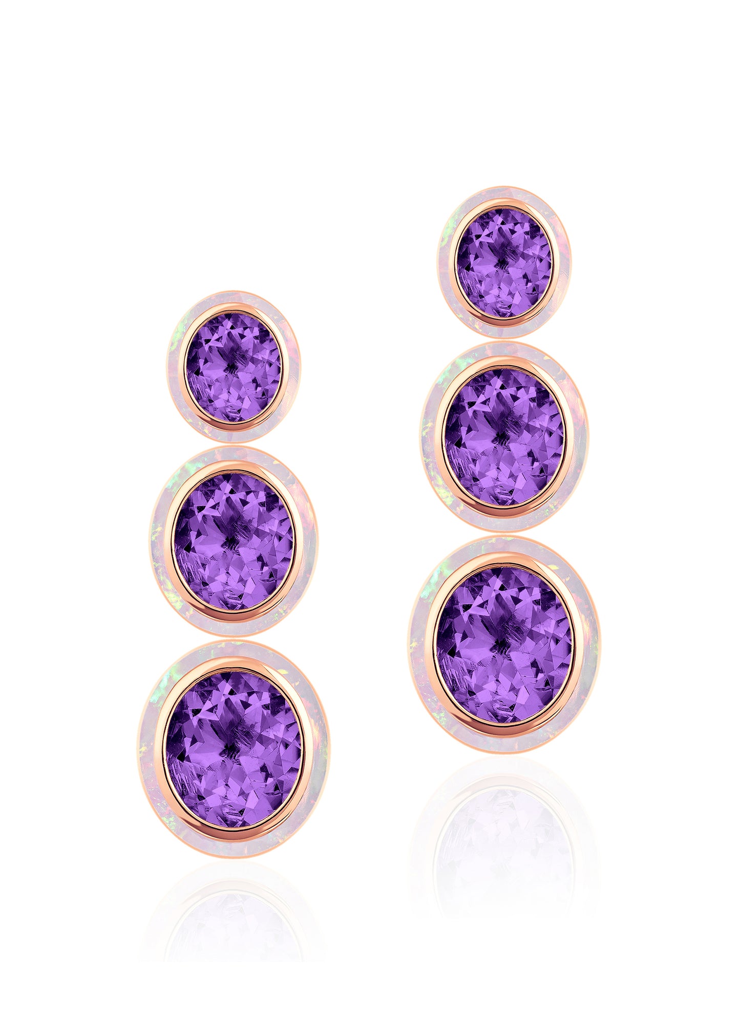 Amethyst with Pink Opal - Pink Gold