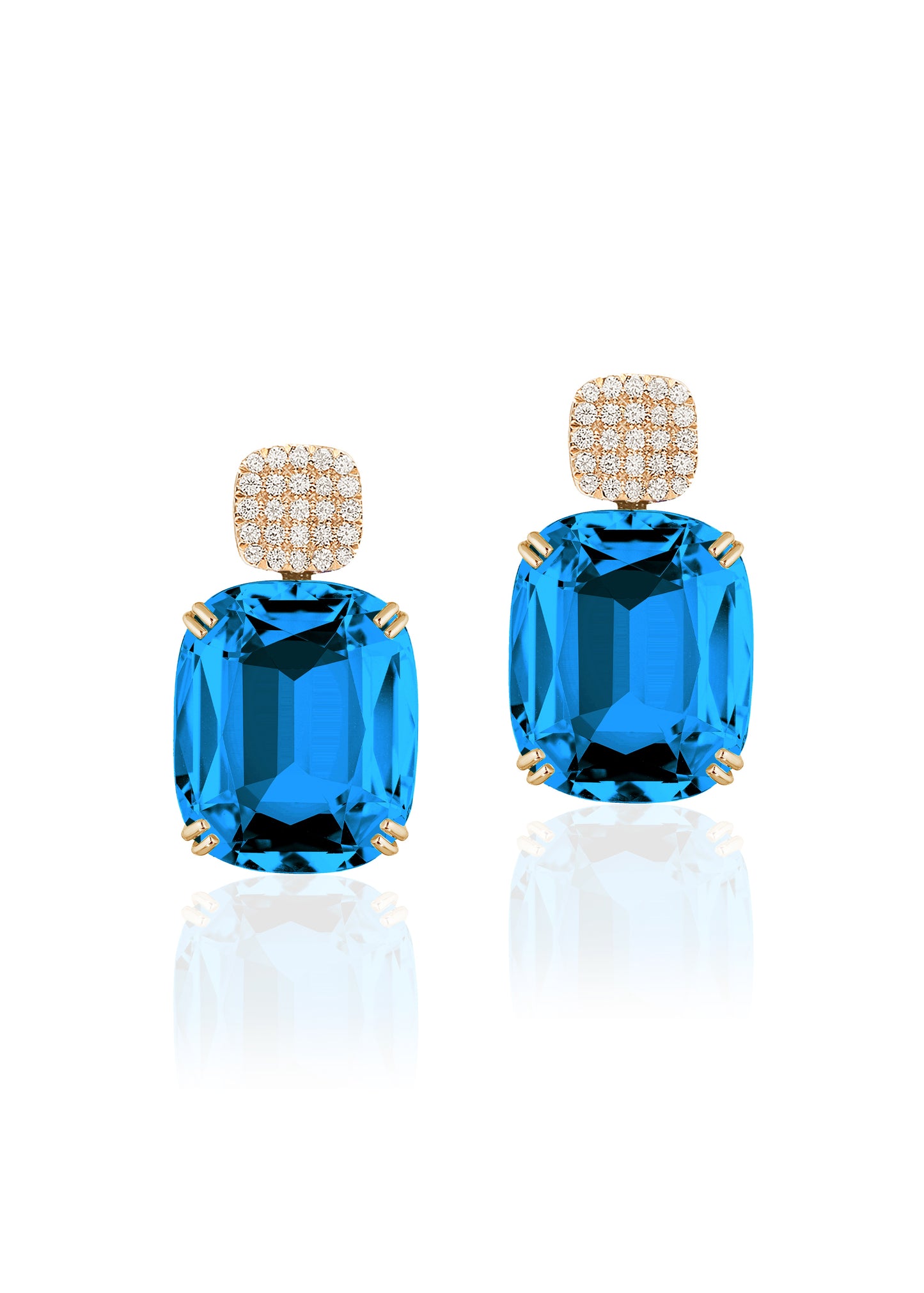 Yellow gold-London Blue Topaz