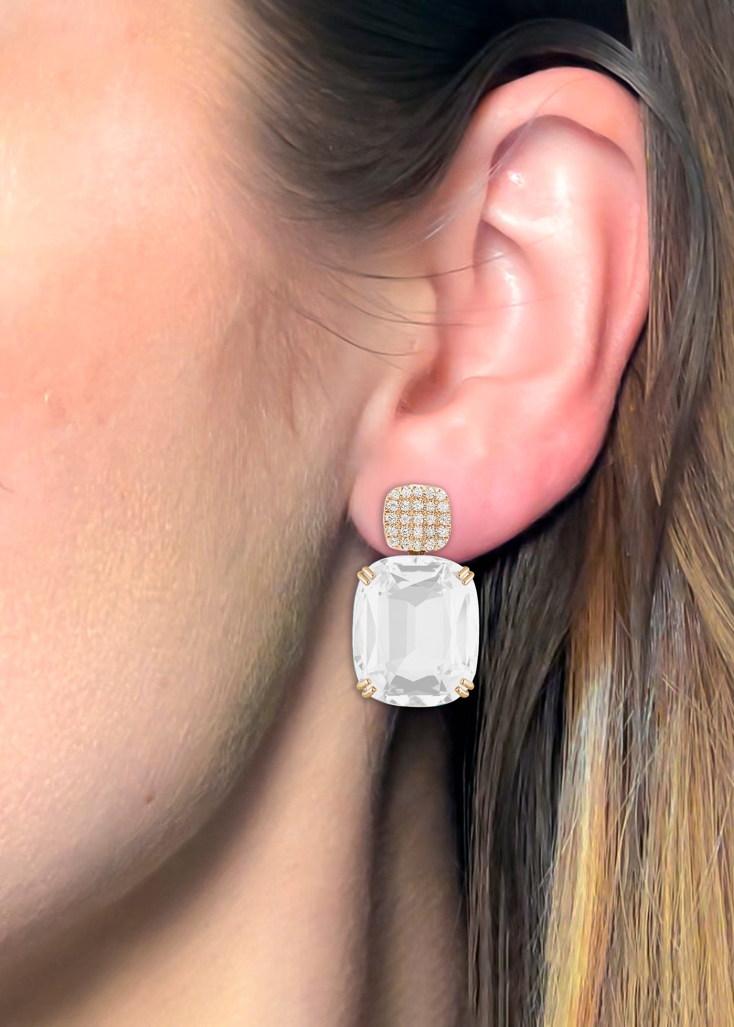 Yellow gold-Moon Quartz