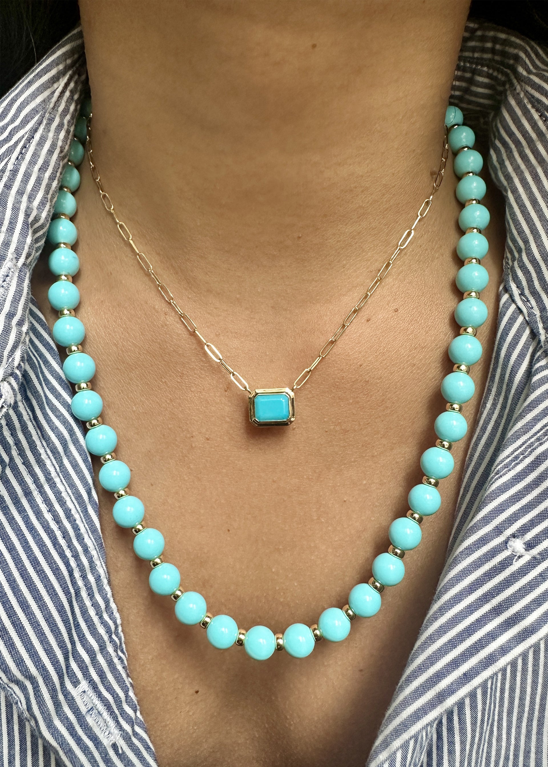 Yellow gold-Turquoise