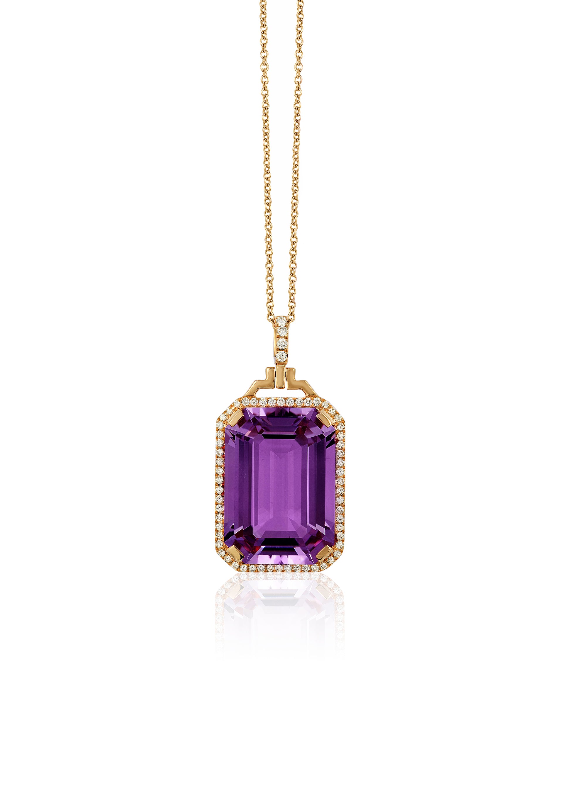 Yellow gold-Amethyst