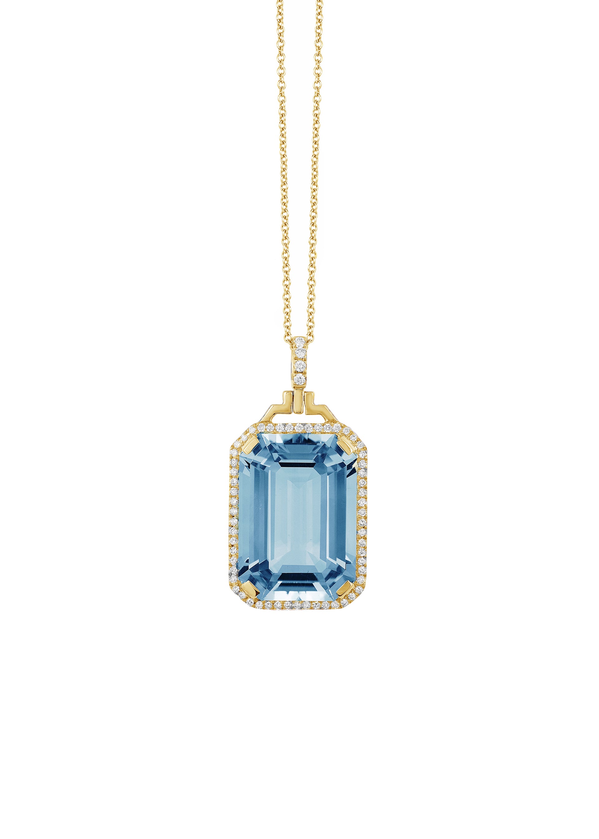 Yellow gold-Blue Topaz