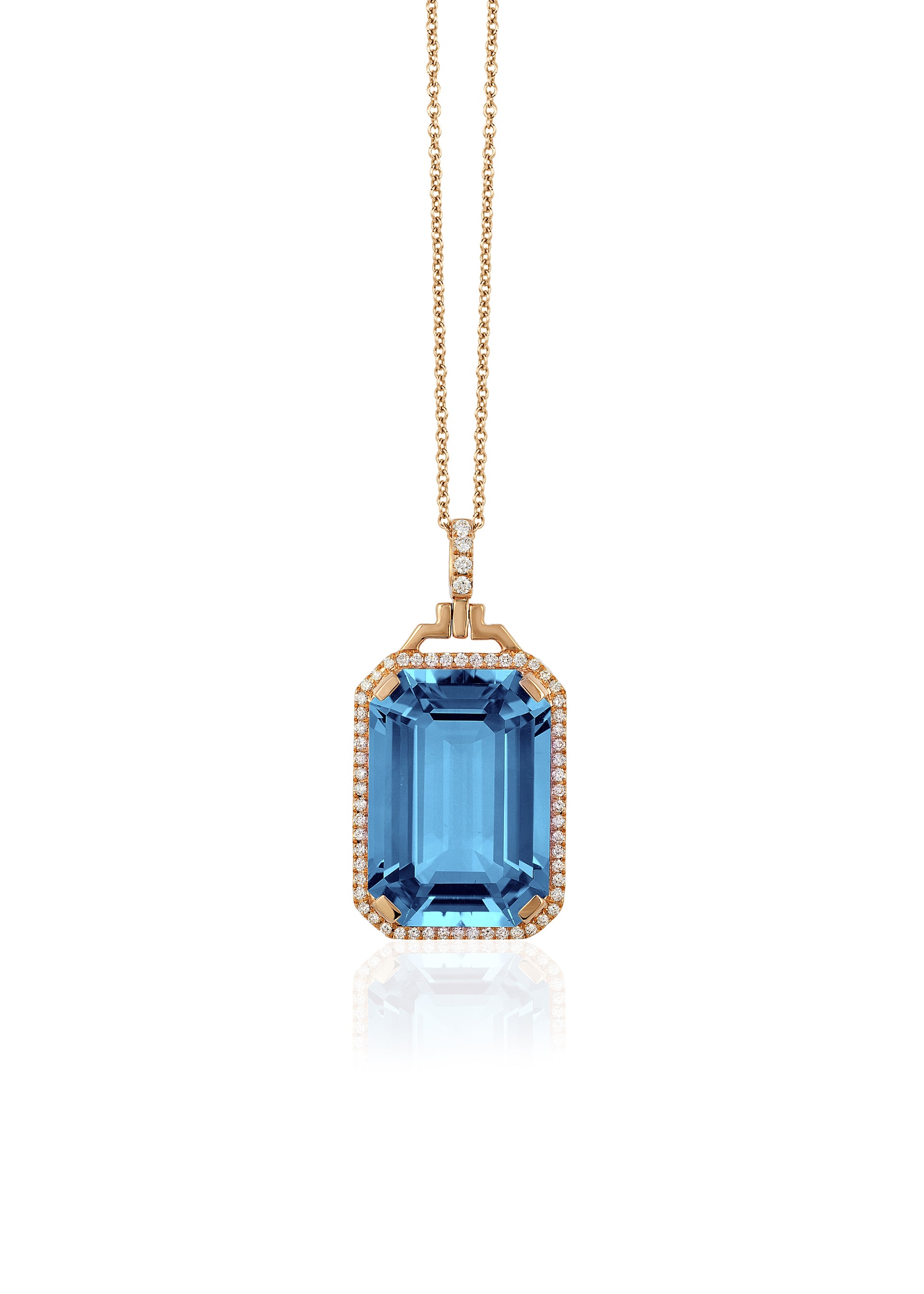 Yellow gold-London Blue Topaz