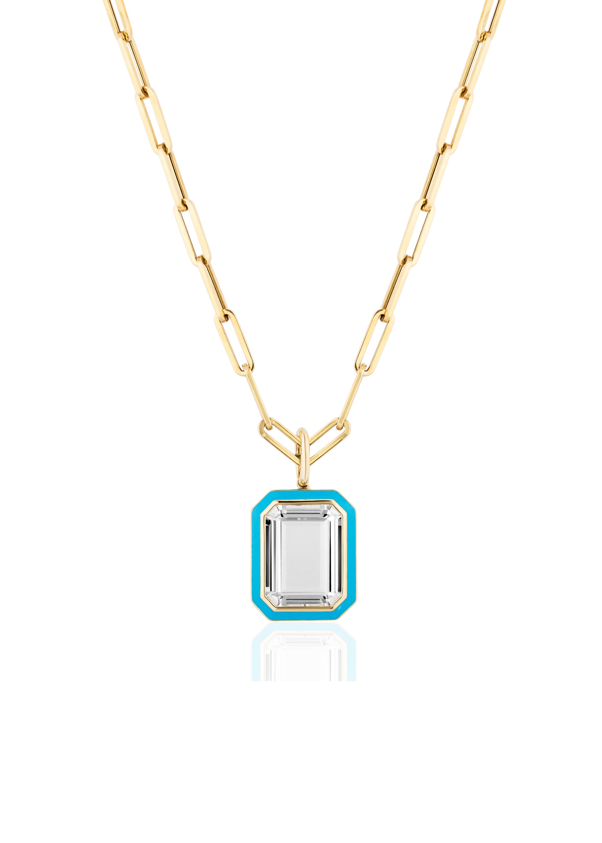 Rock Crystal with Turquoise