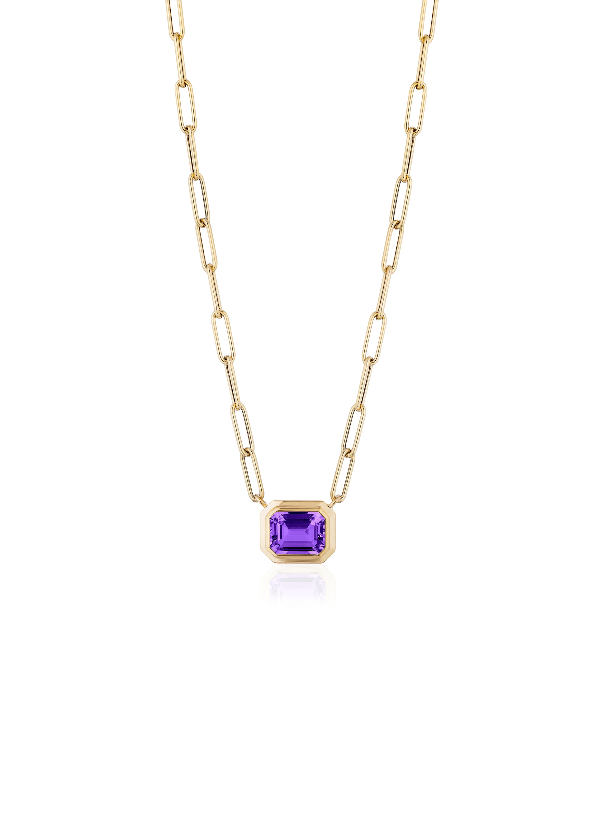 Yellow gold-Amethyst