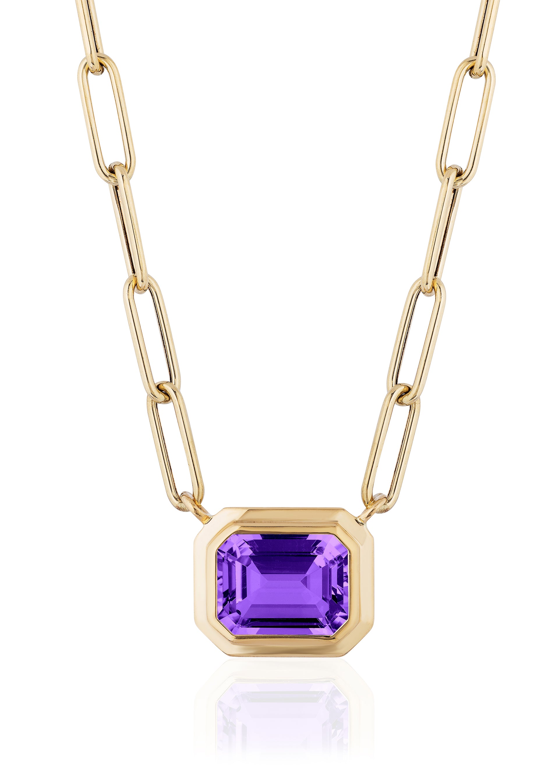 Yellow gold-Amethyst