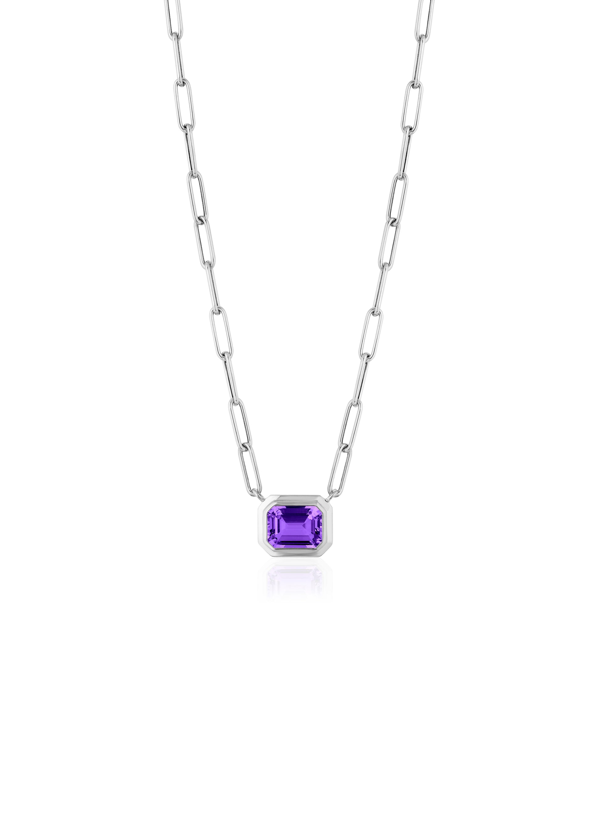 White gold-Amethyst