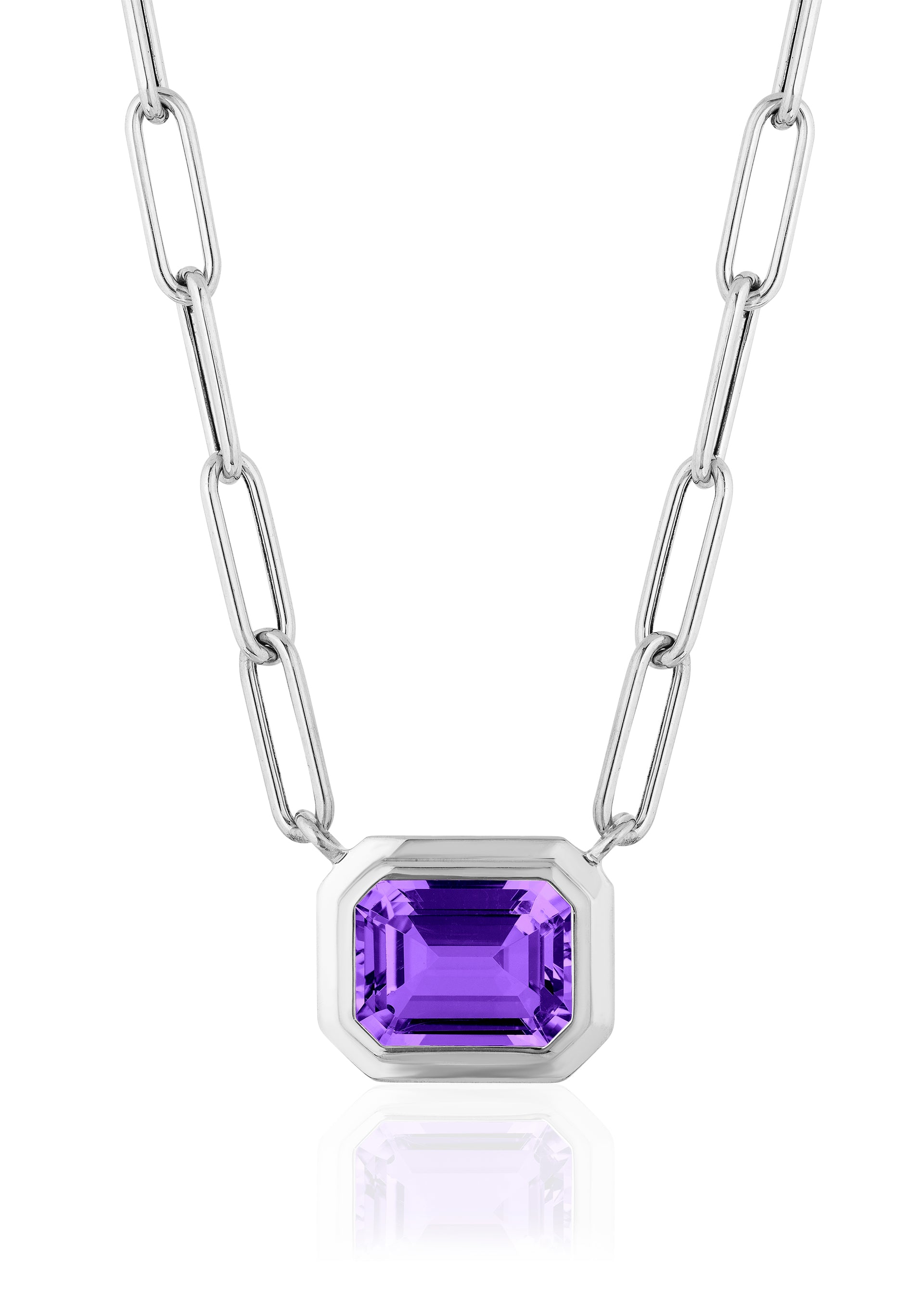 White gold-Amethyst
