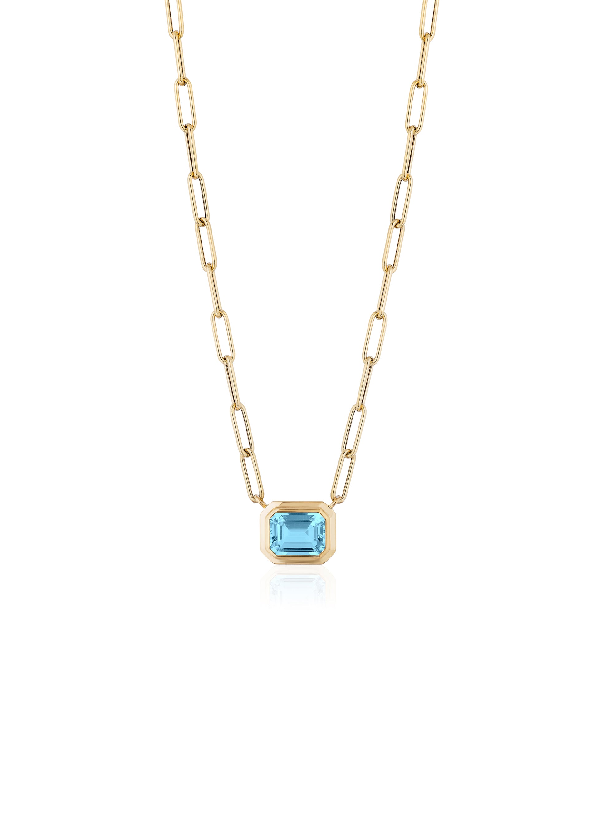 Yellow gold-Blue Topaz