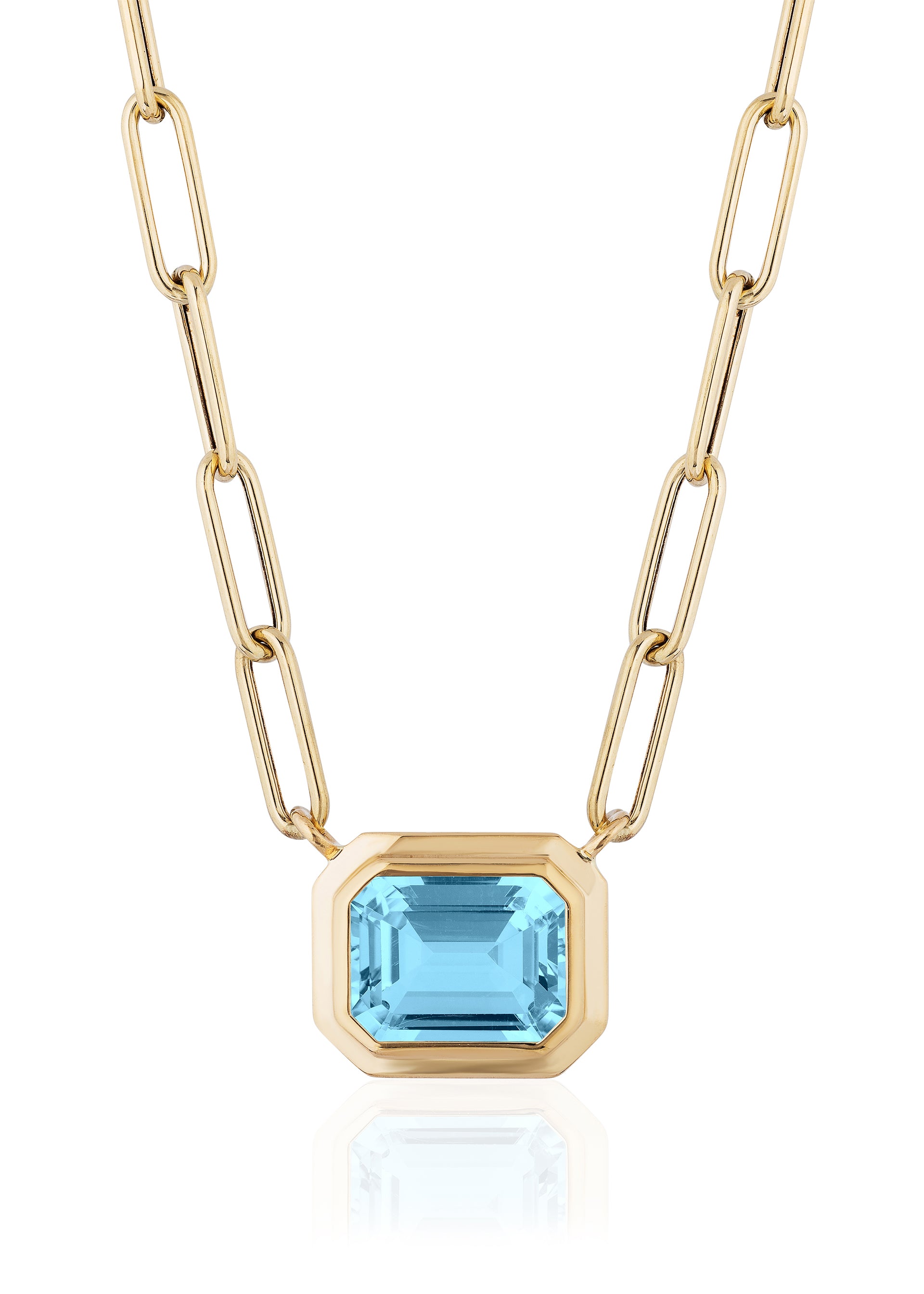 Yellow gold-Blue Topaz