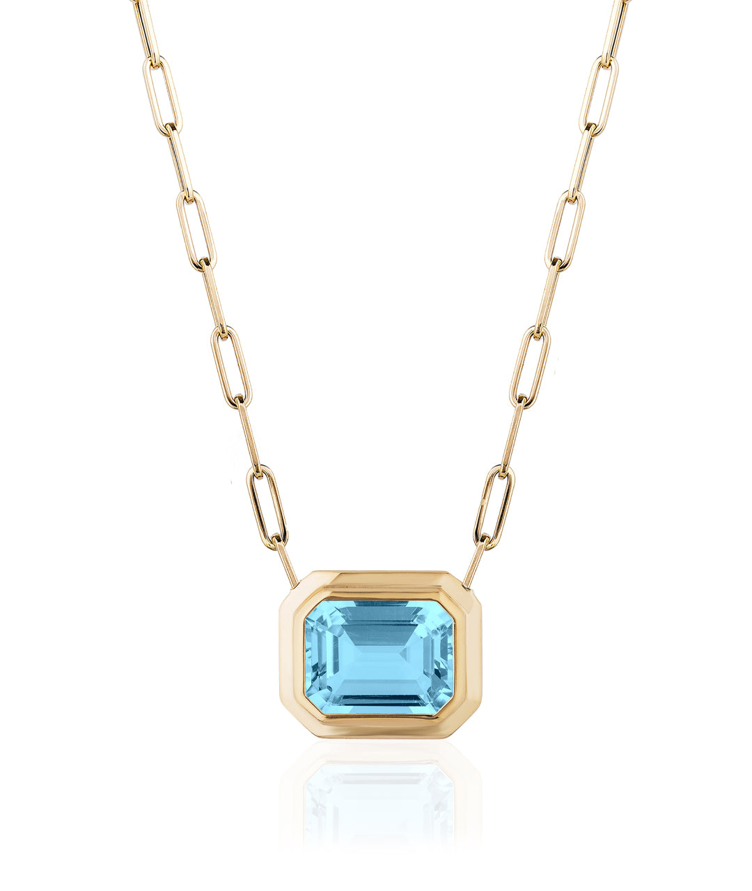 Yellow gold-Blue Topaz