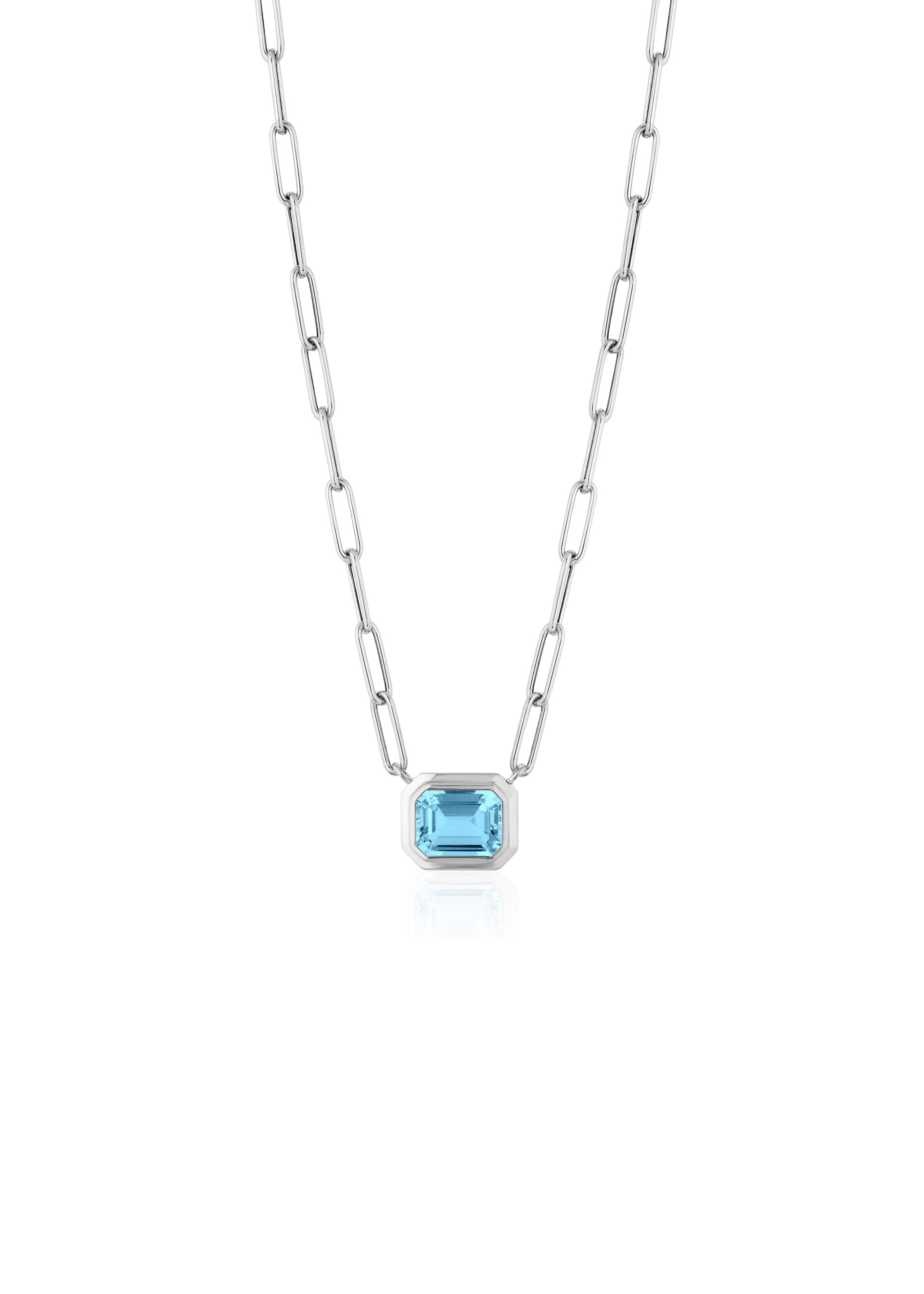 White gold-Blue Topaz