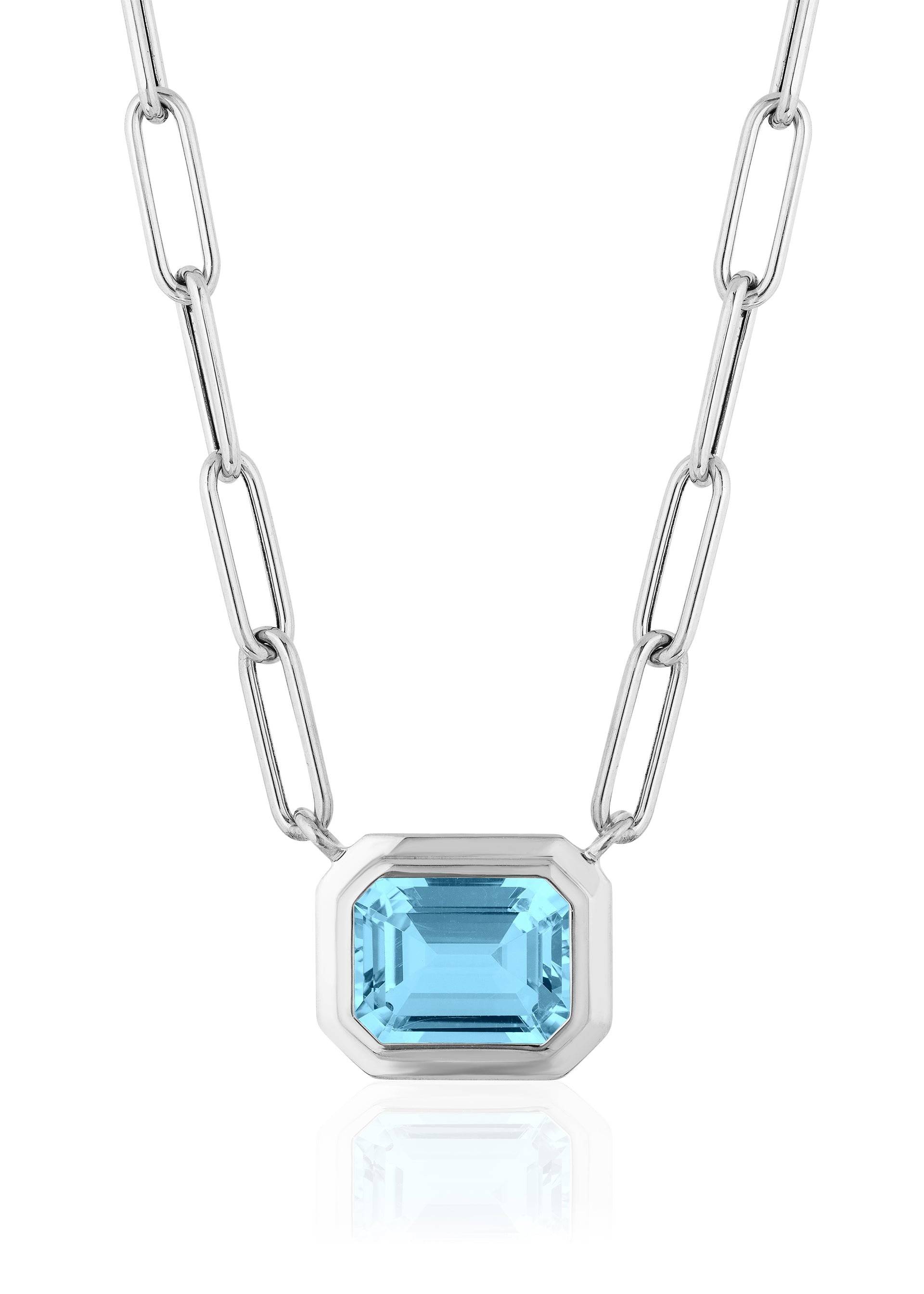 White gold-Blue Topaz