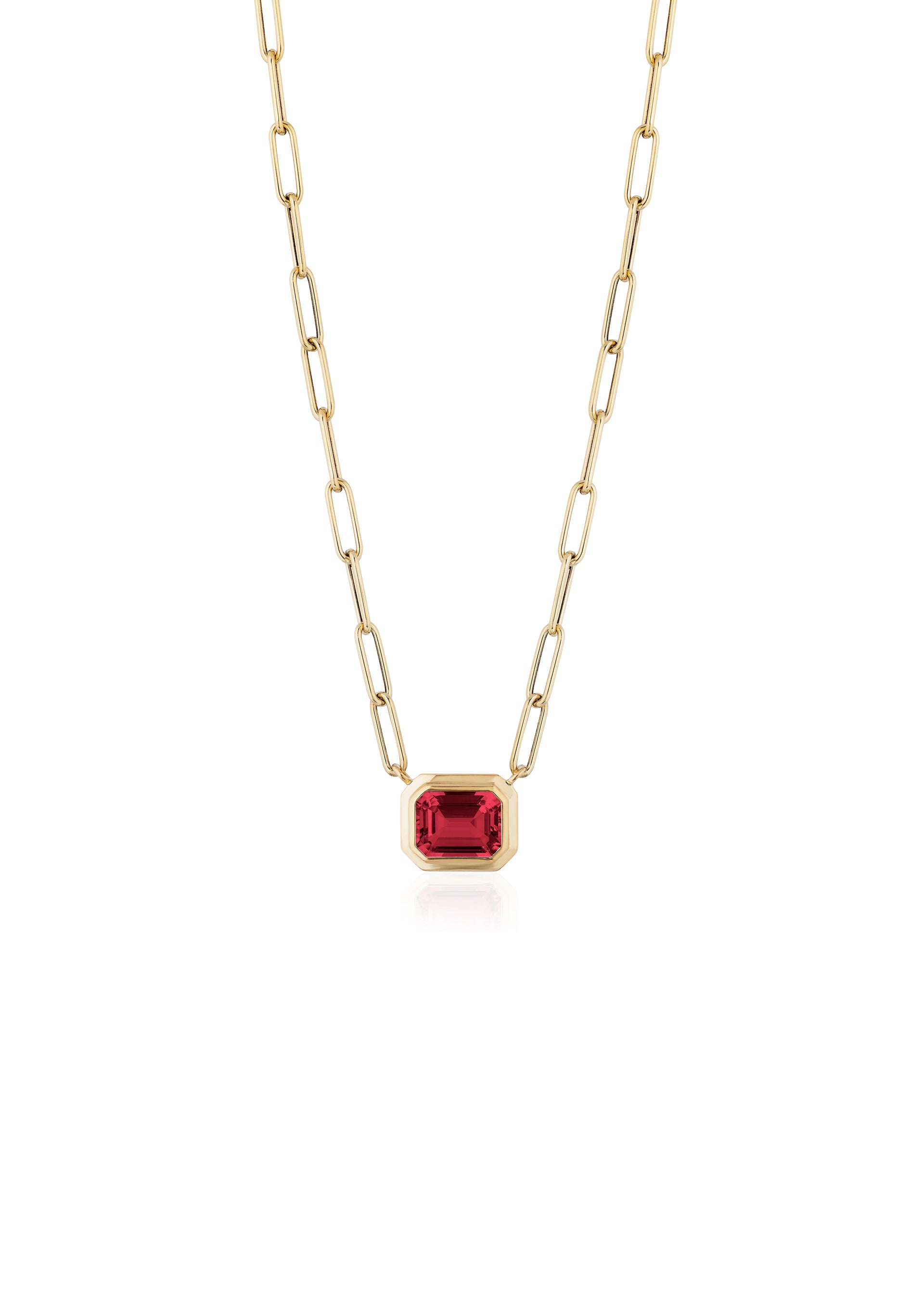 Yellow gold-Garnet