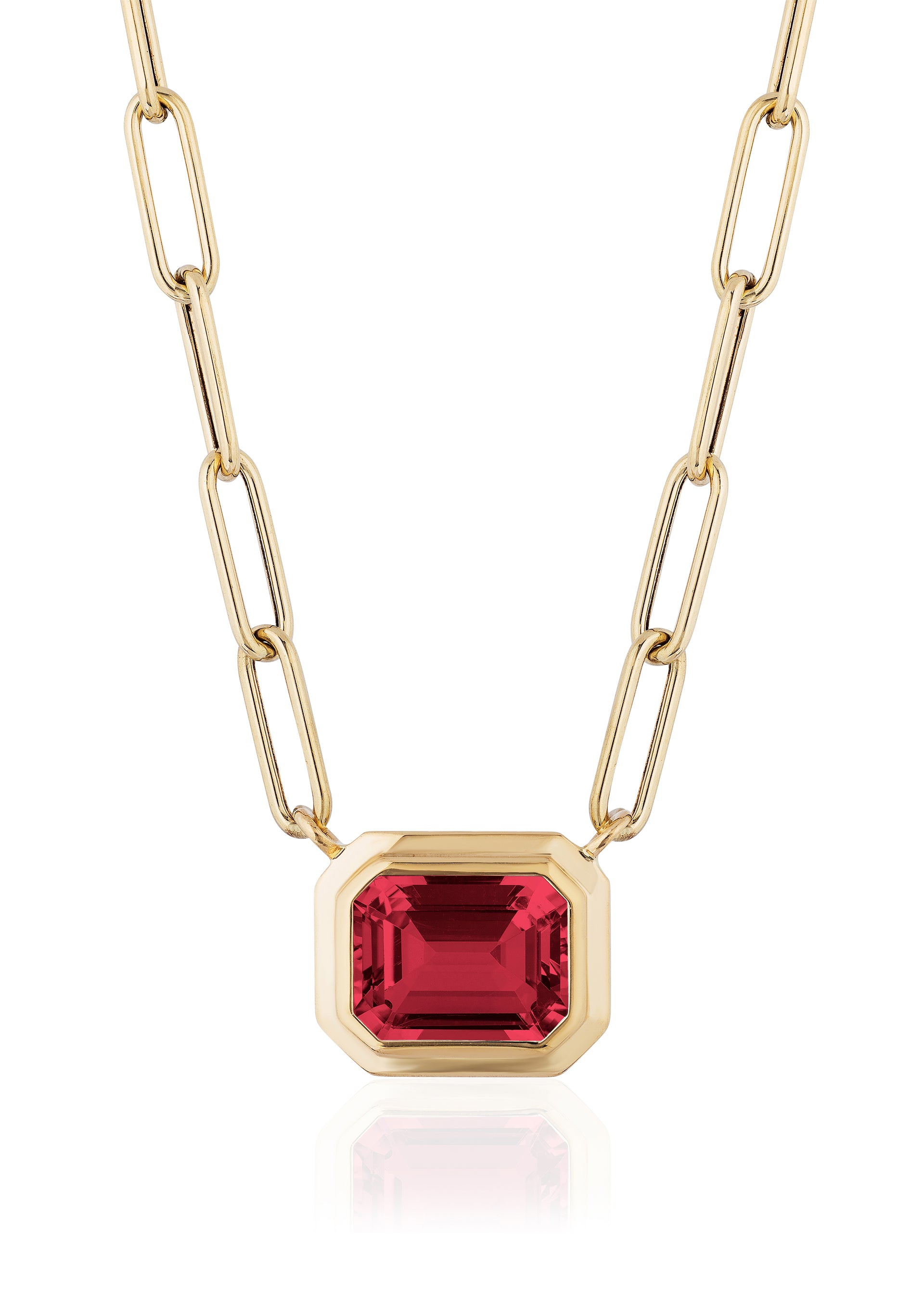 Yellow gold-Garnet