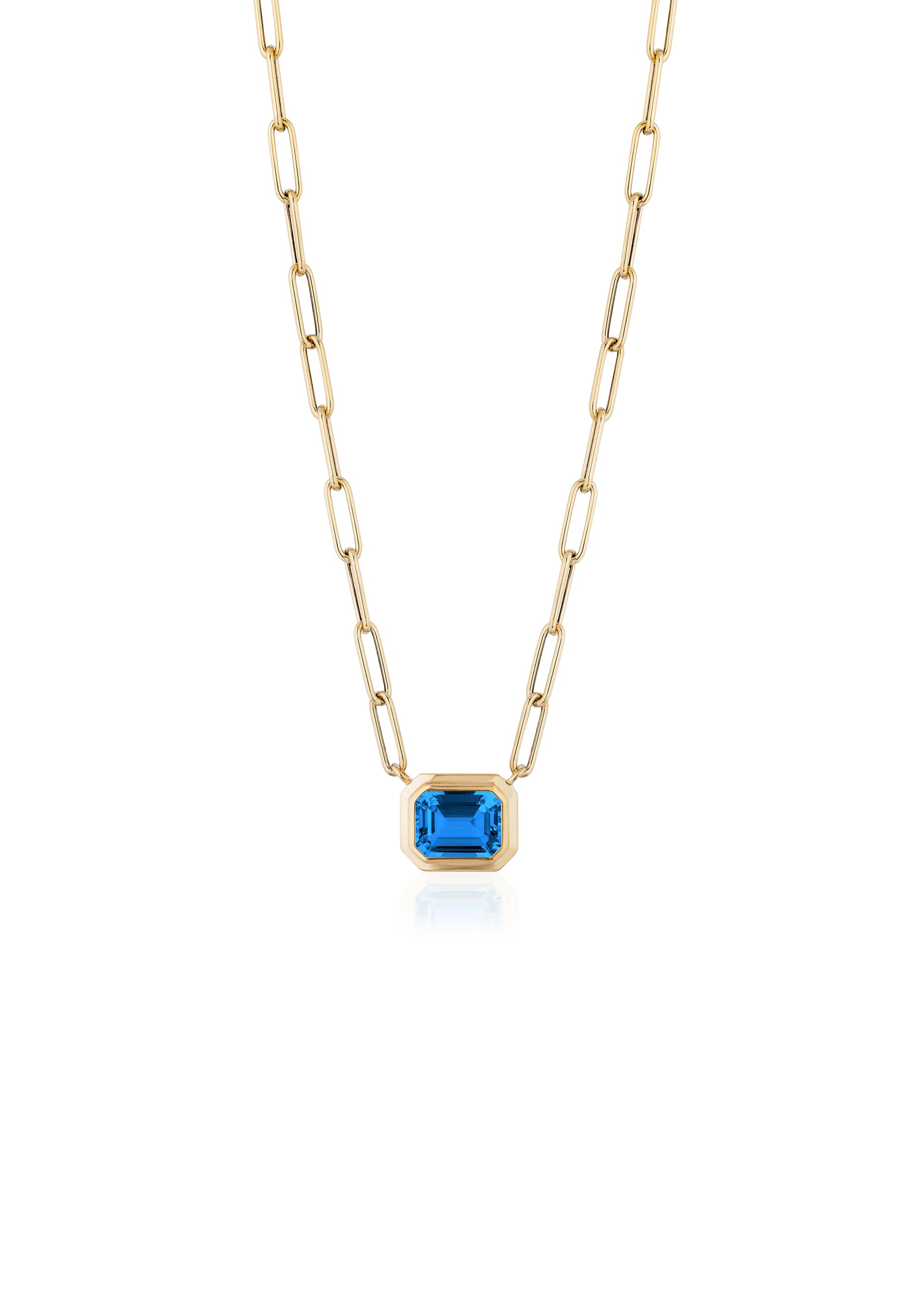 Yellow gold-London Blue Topaz