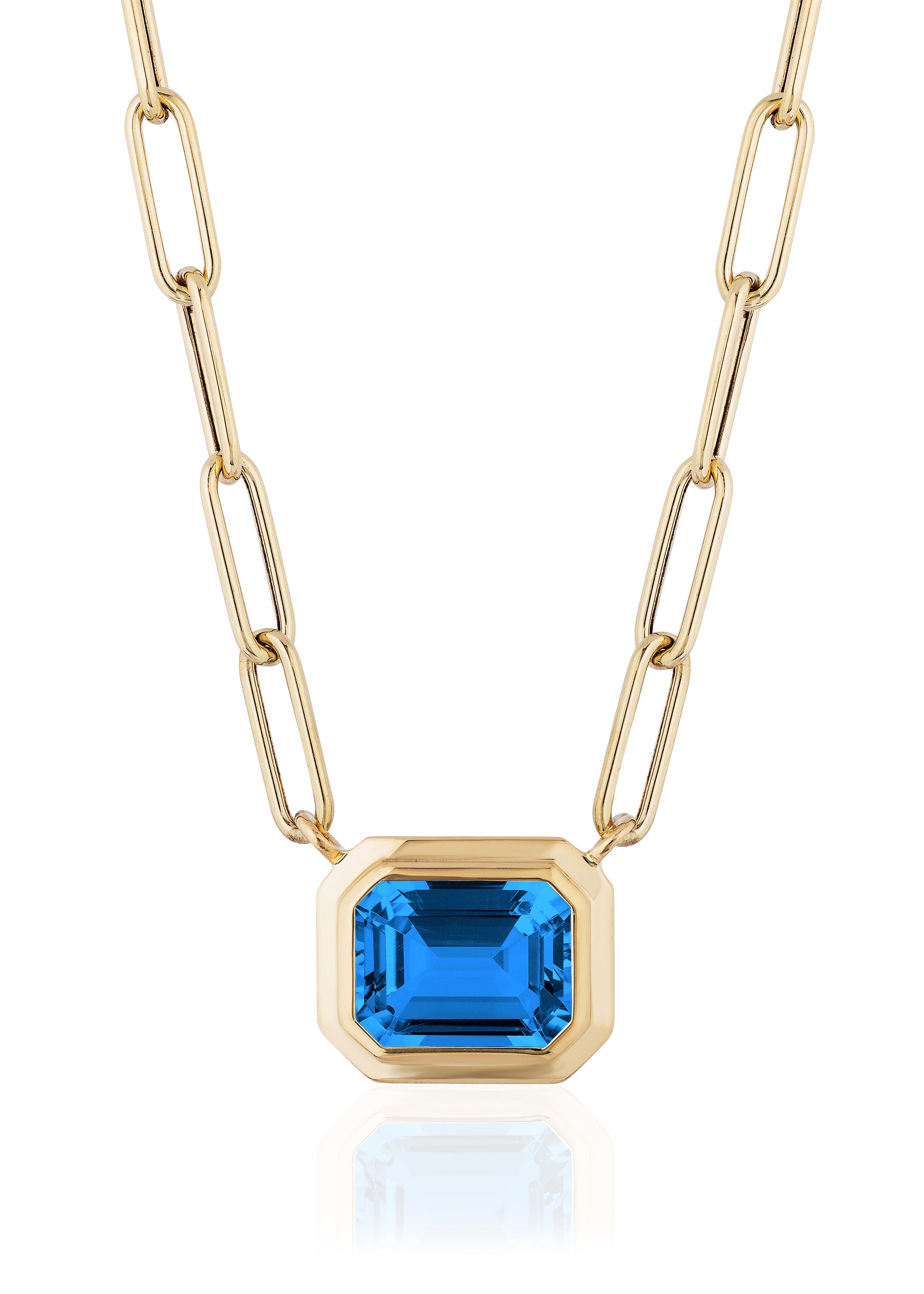 Yellow gold-London Blue Topaz