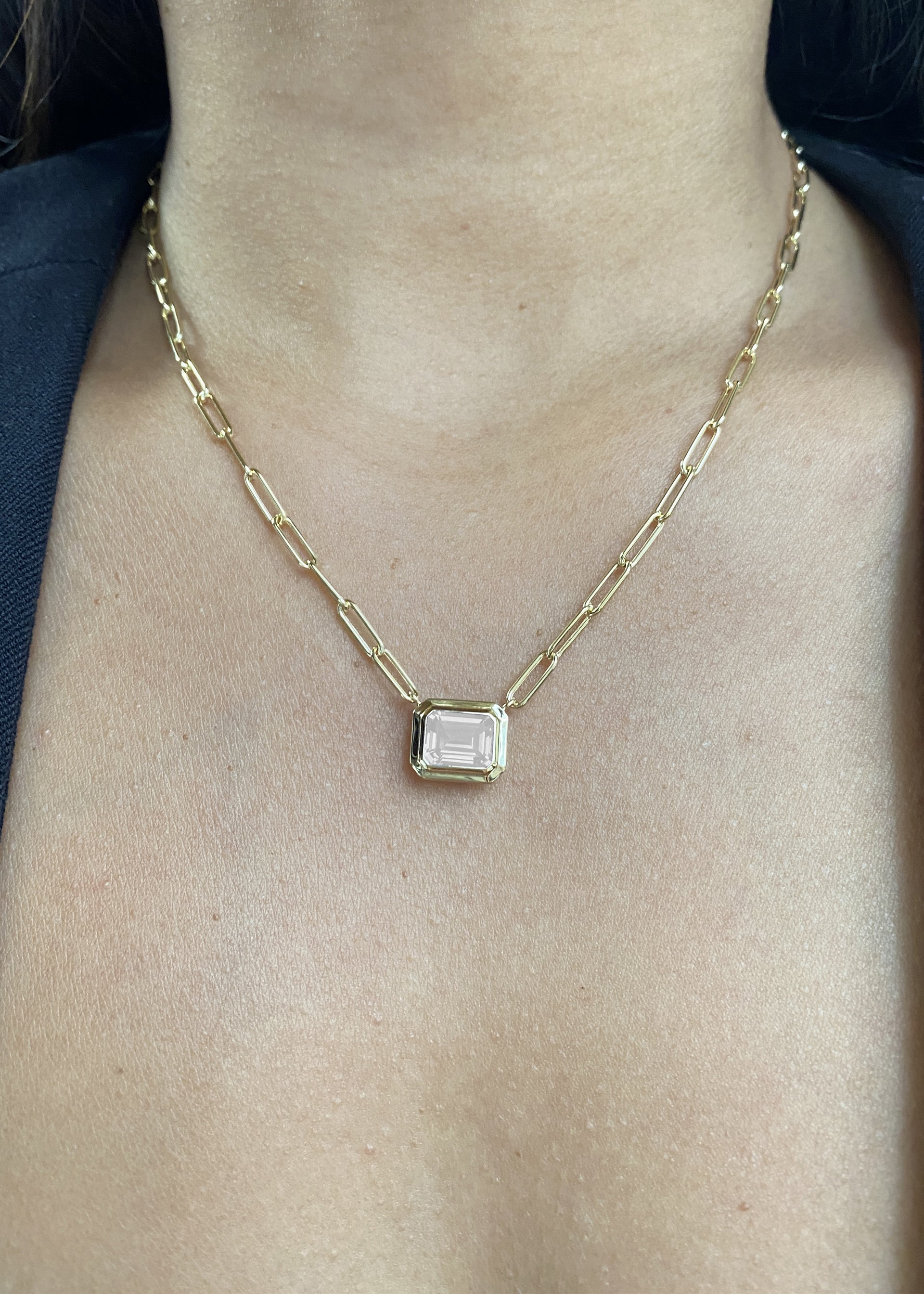 Yellow gold-Moon Quartz