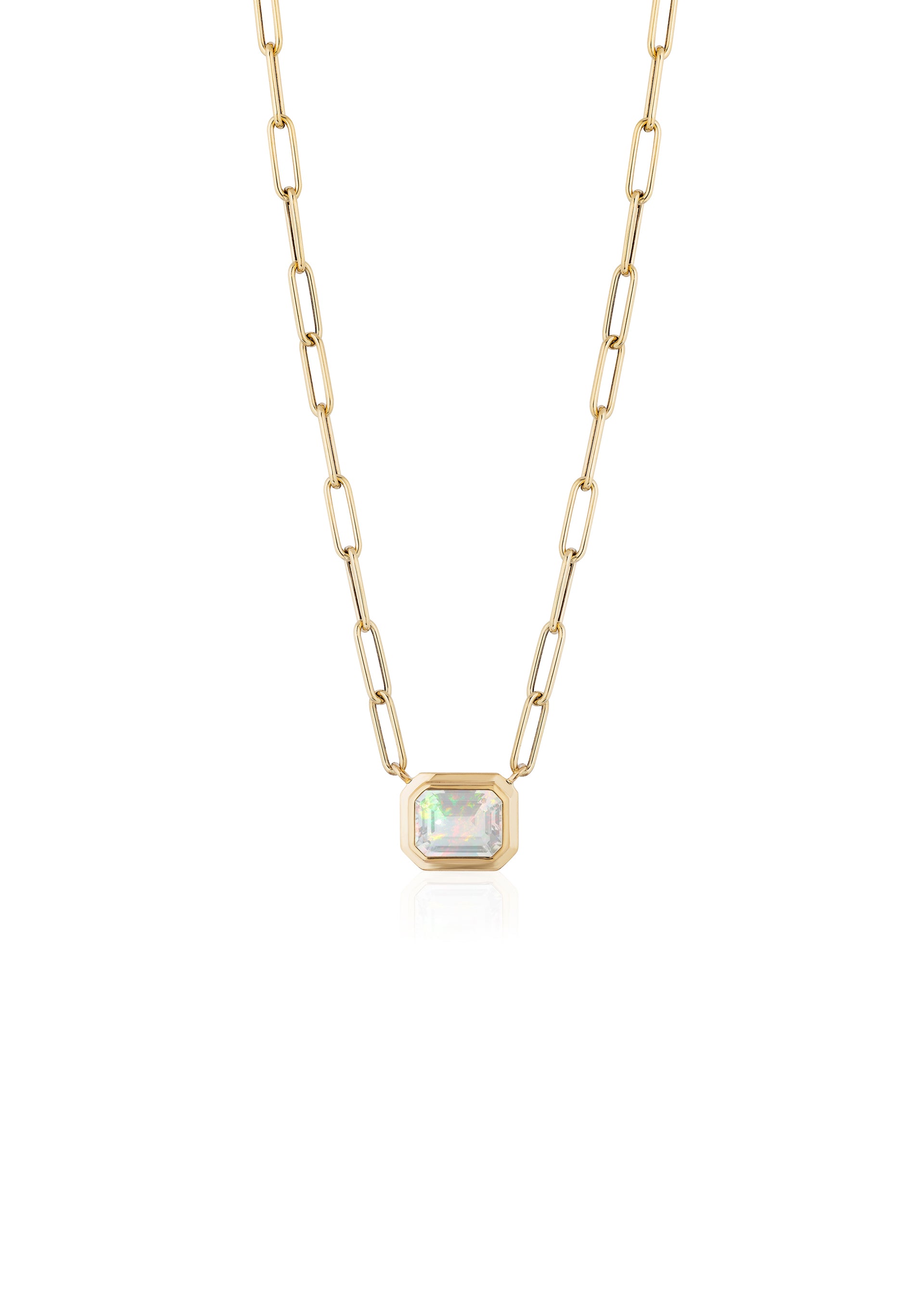 Yellow gold-Opal
