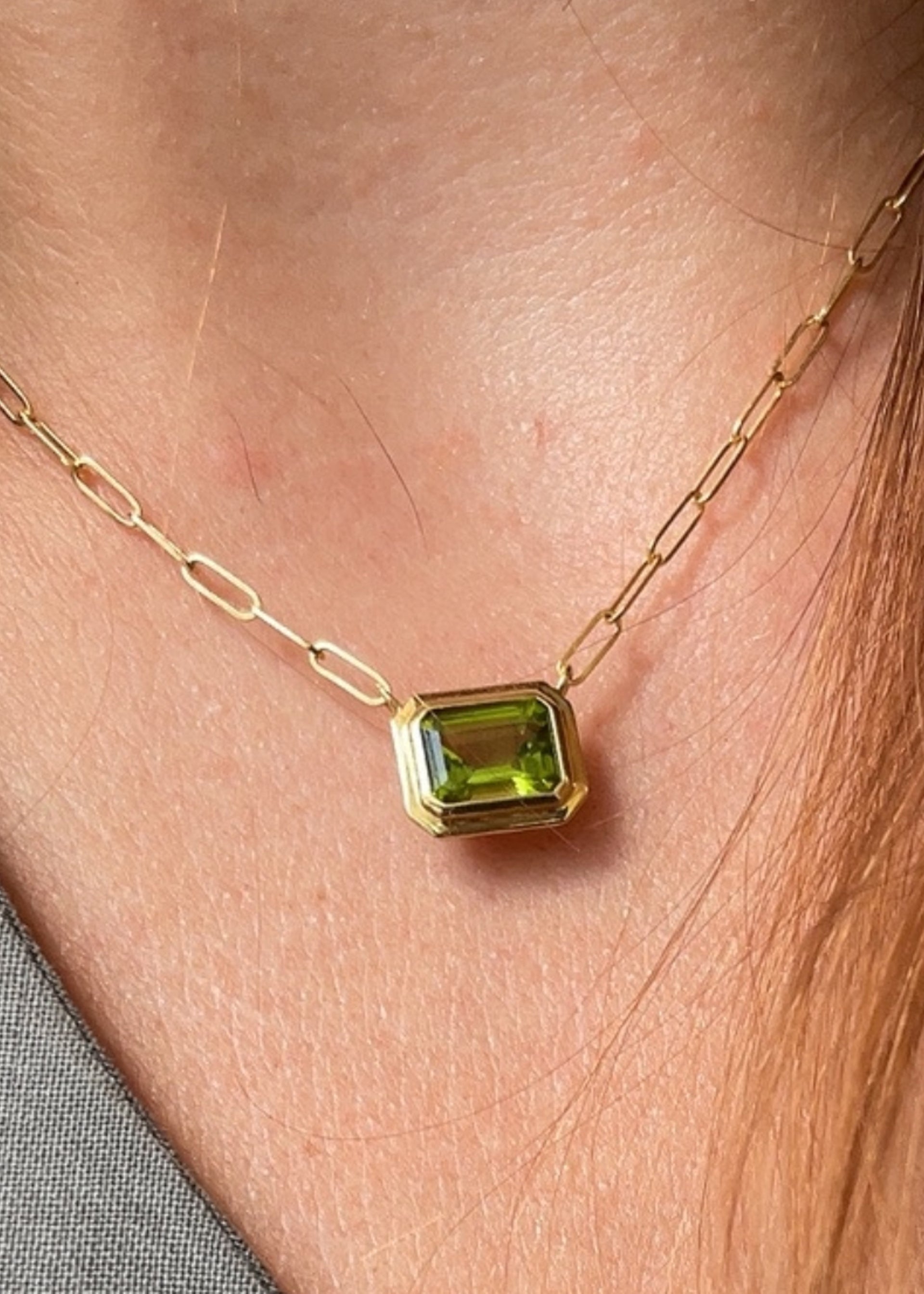 Yellow gold-Peridot