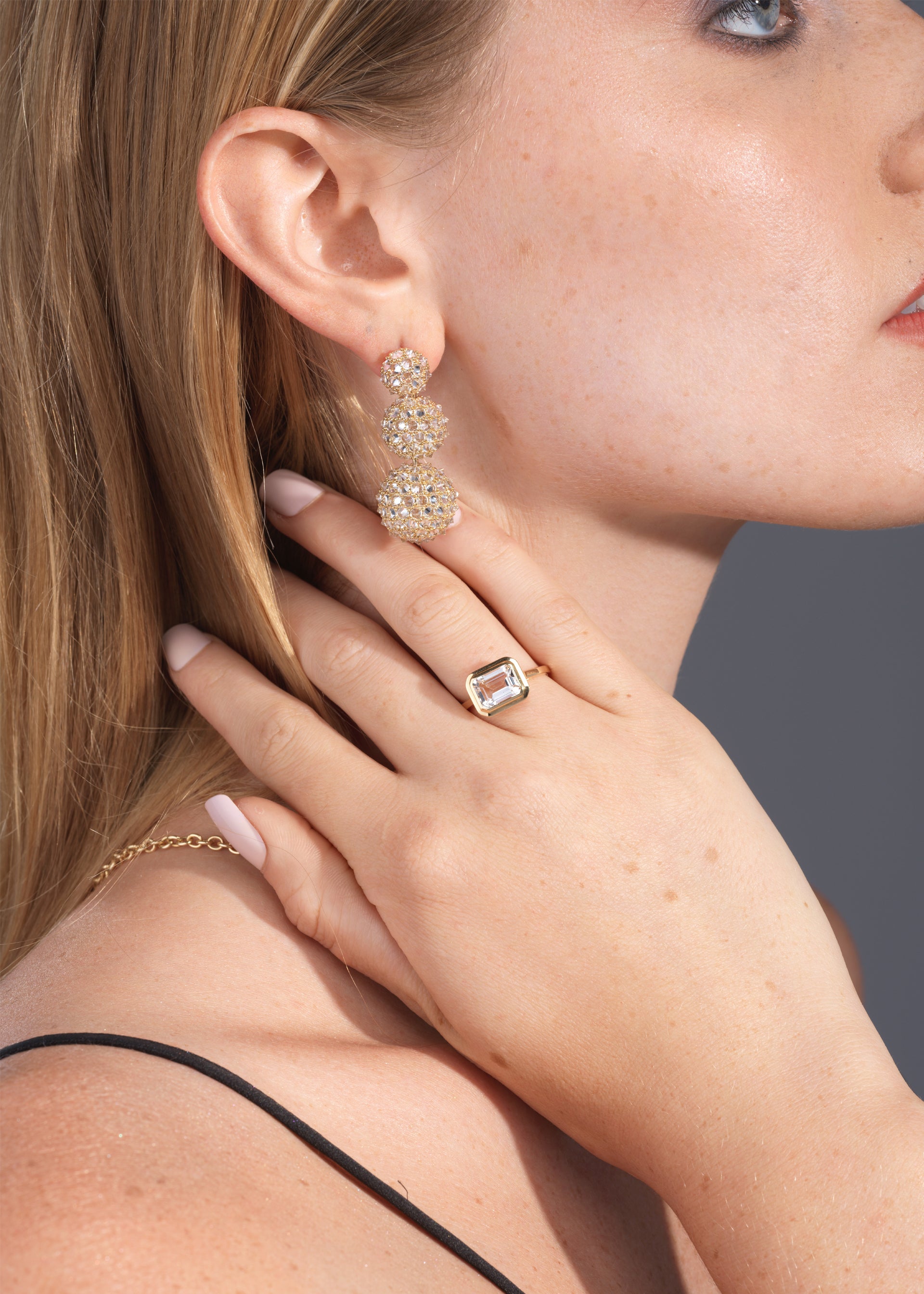 Yellow gold-Rock Crystal