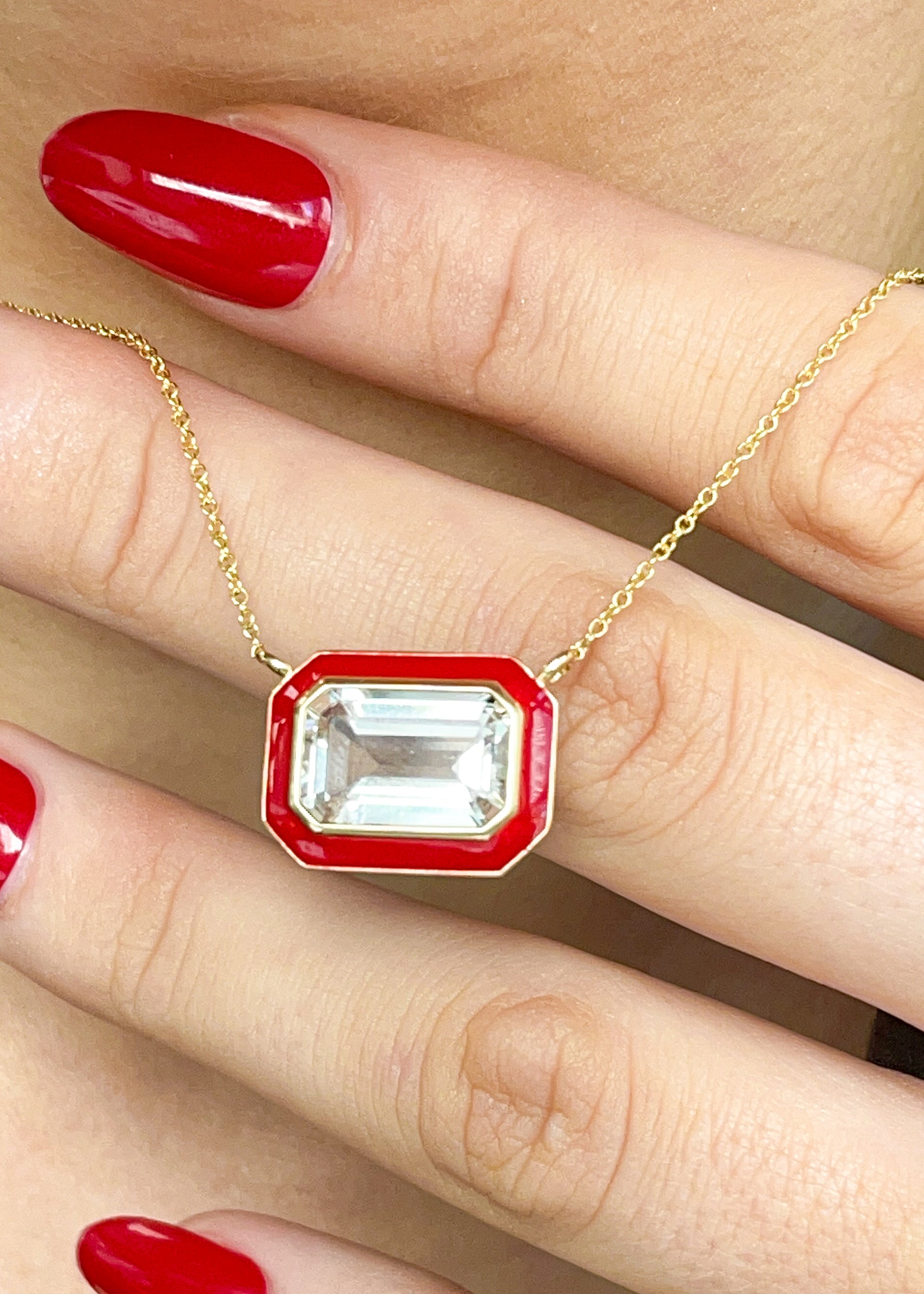 Rock Crystal with Red