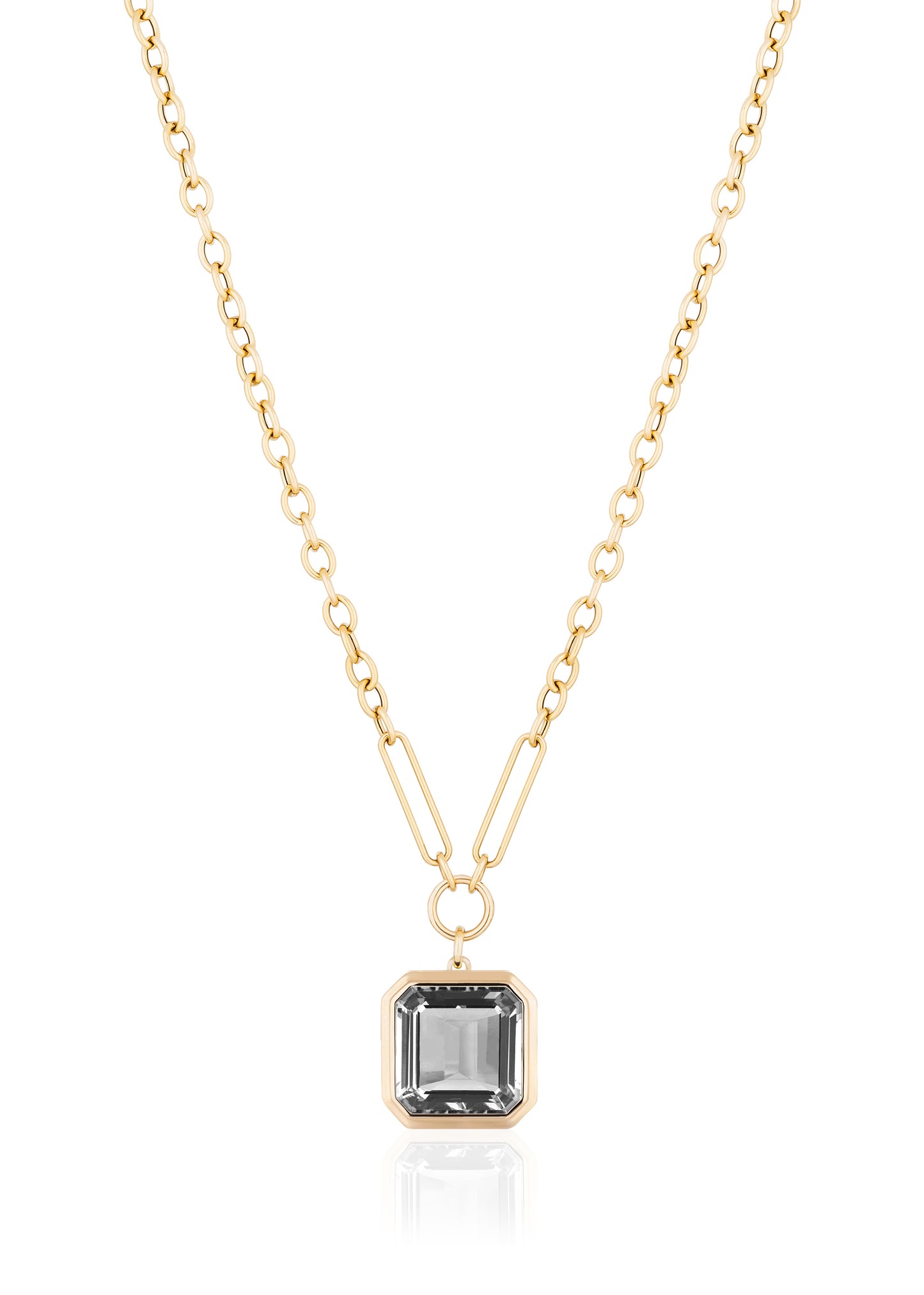 Yellow gold-Rock Crystal