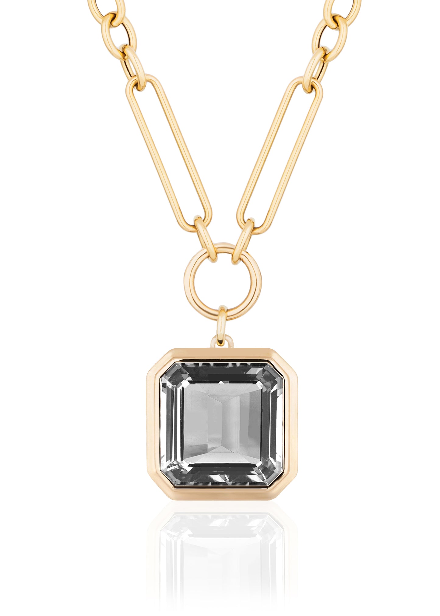 Yellow gold-Rock Crystal