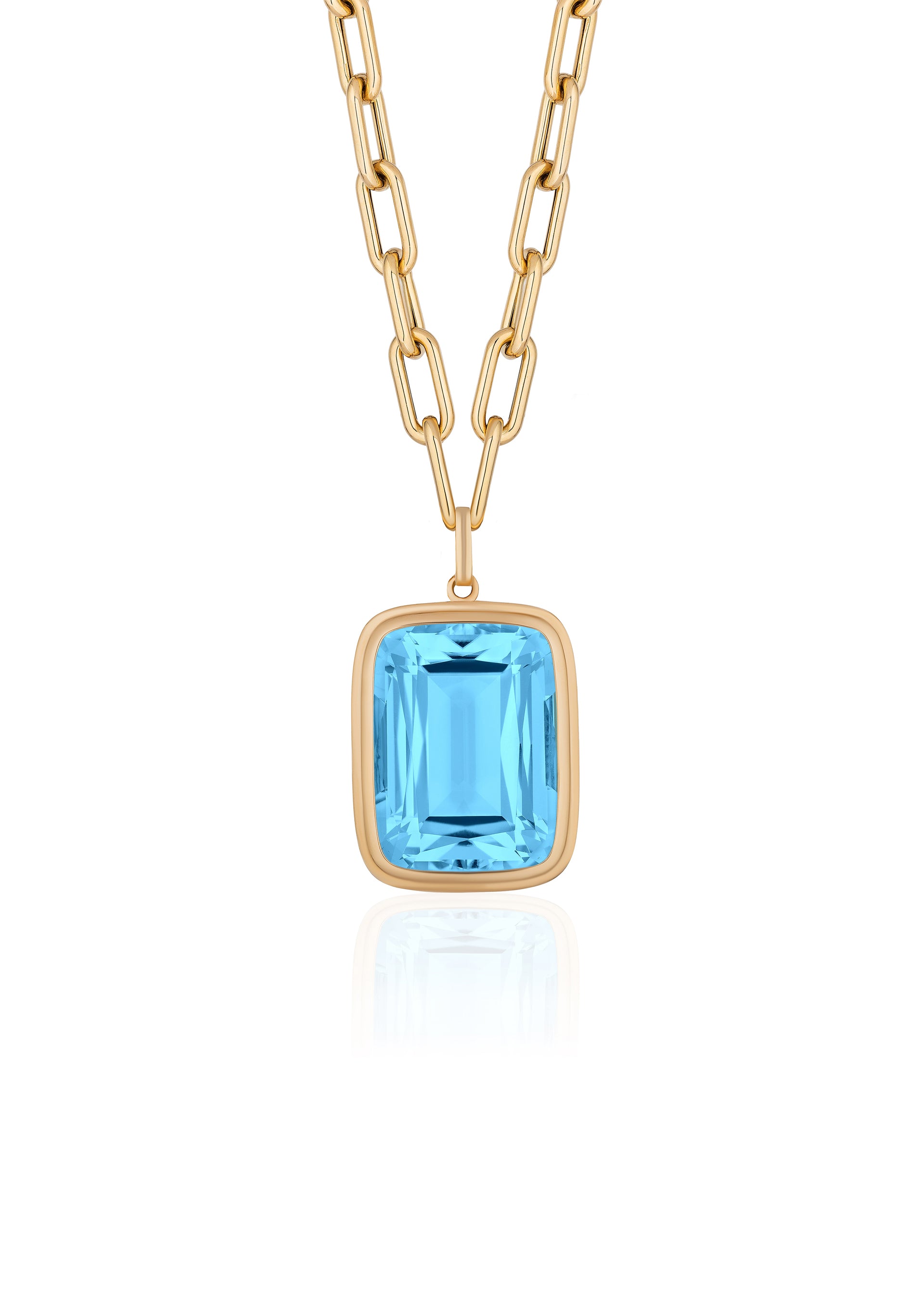 Yellow gold-Blue Topaz