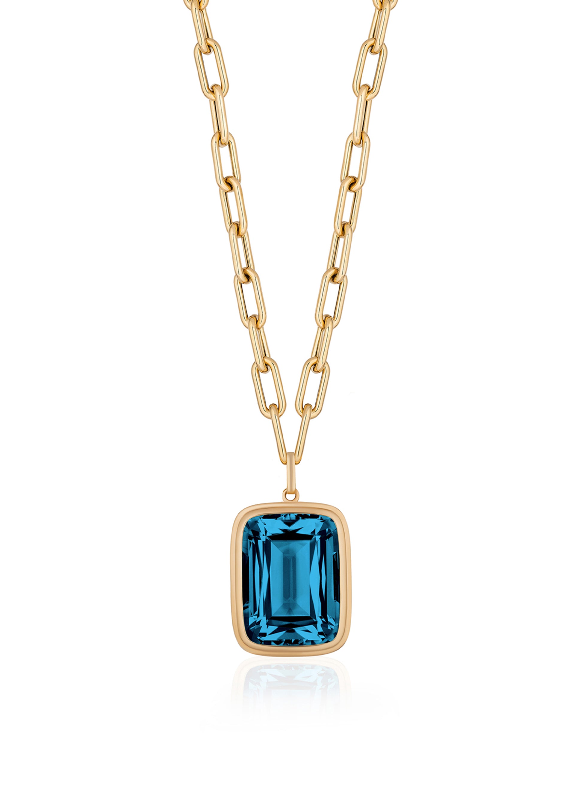 Yellow gold-London Blue Topaz