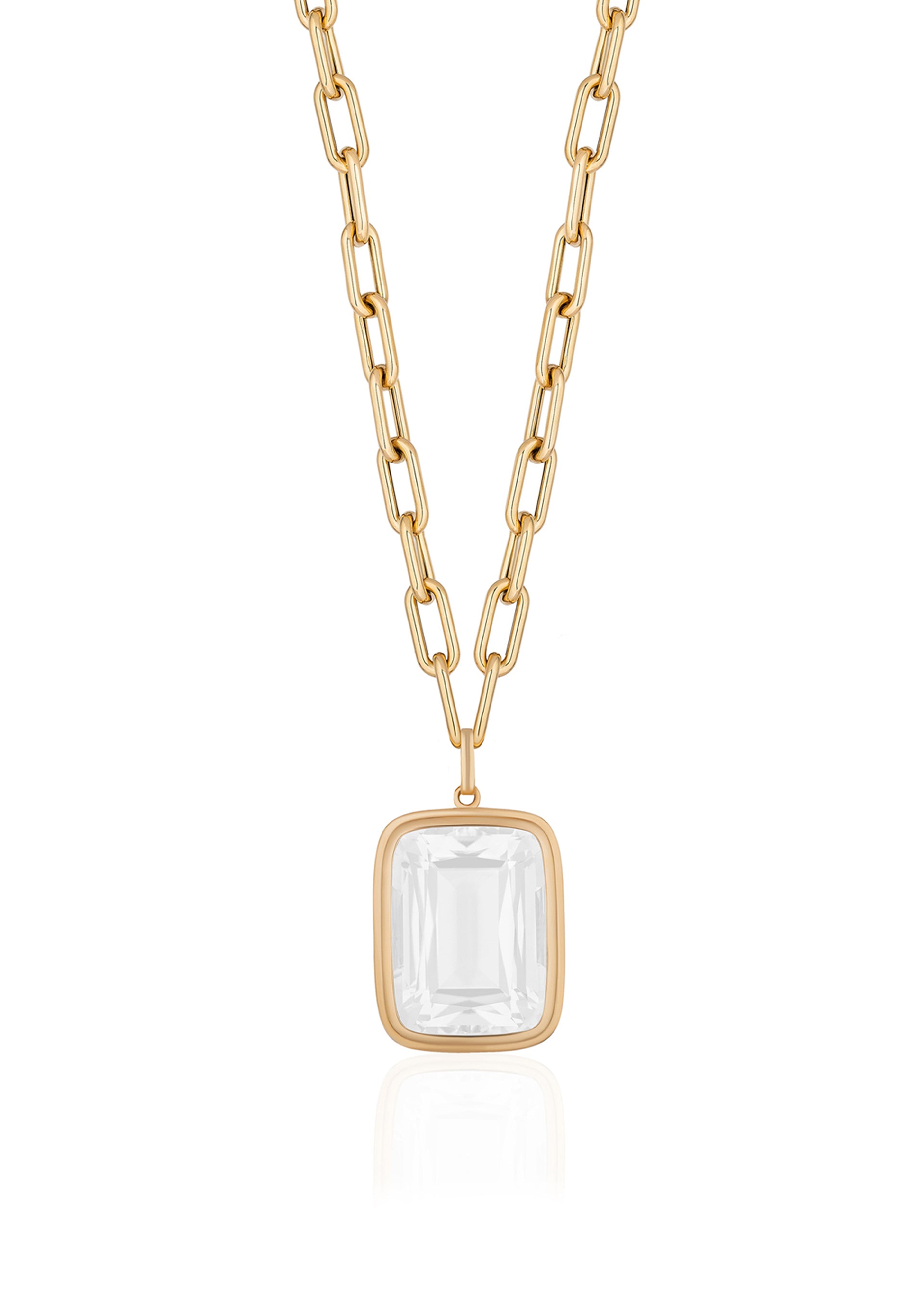 Yellow gold-Moon Quartz