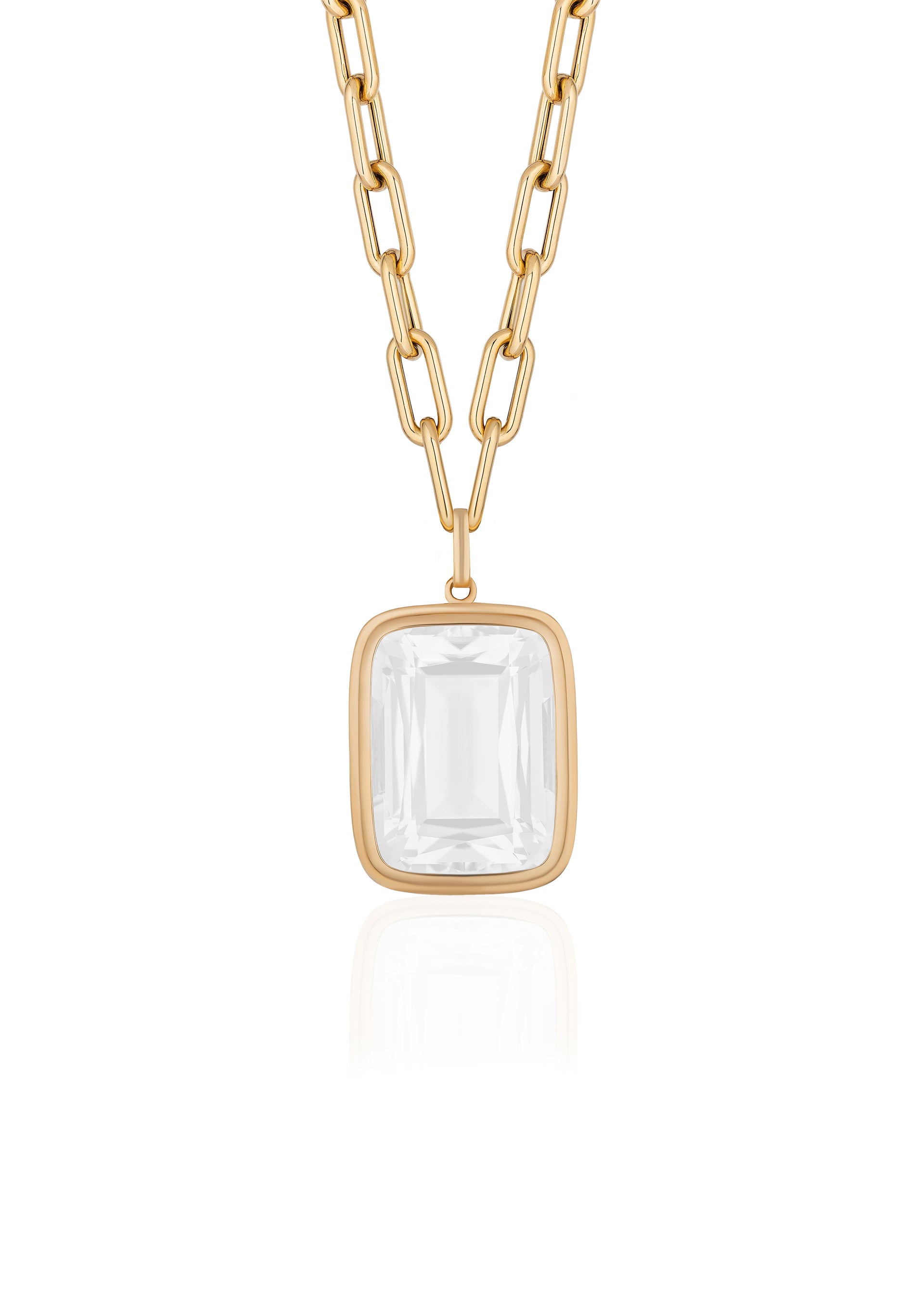 Yellow gold-Moon Quartz