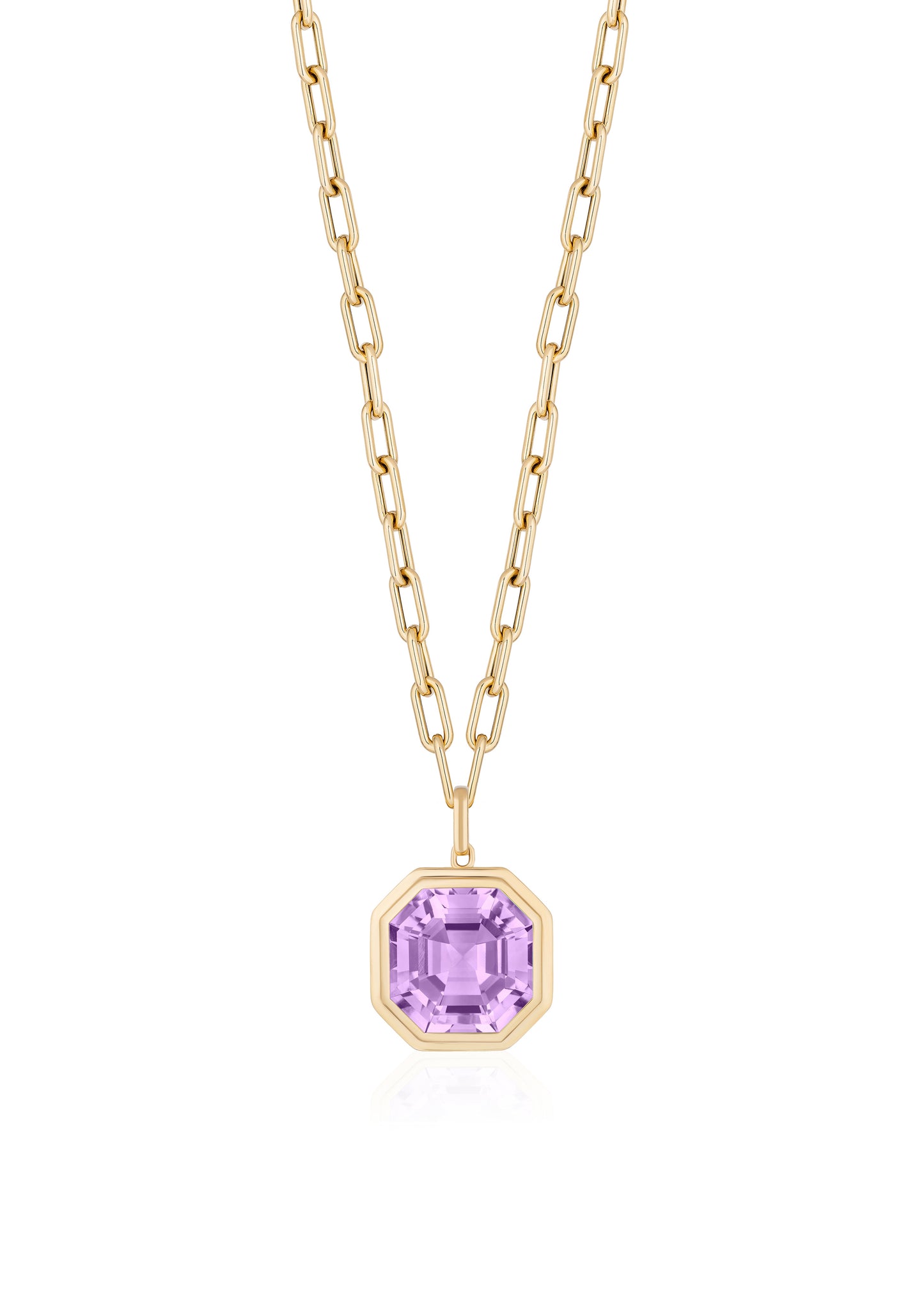 Yellow gold-Lavender Amethyst