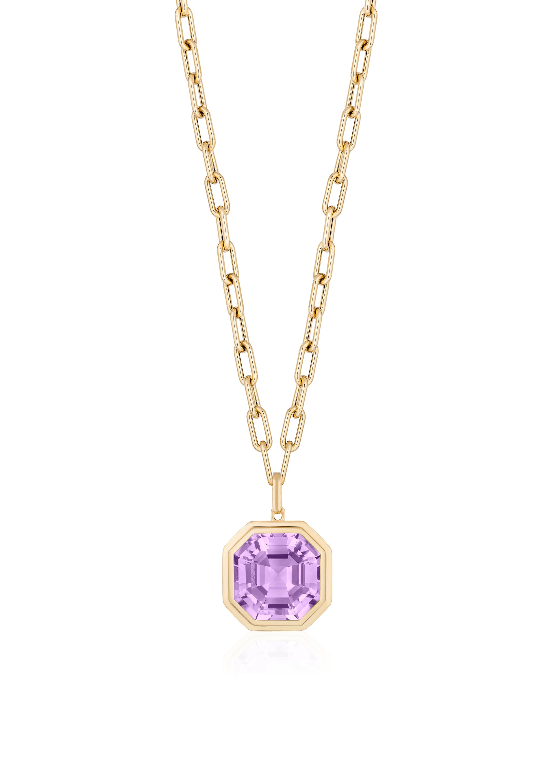 Yellow gold-Lavender Amethyst