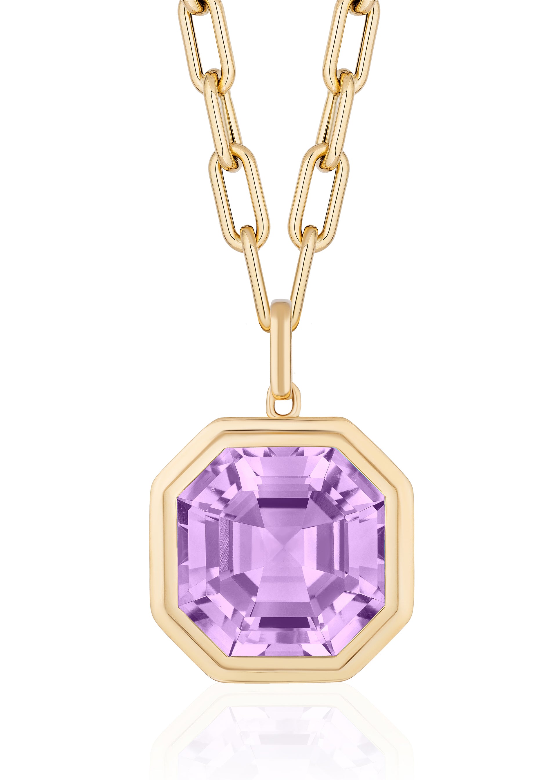 Yellow gold-Lavender Amethyst