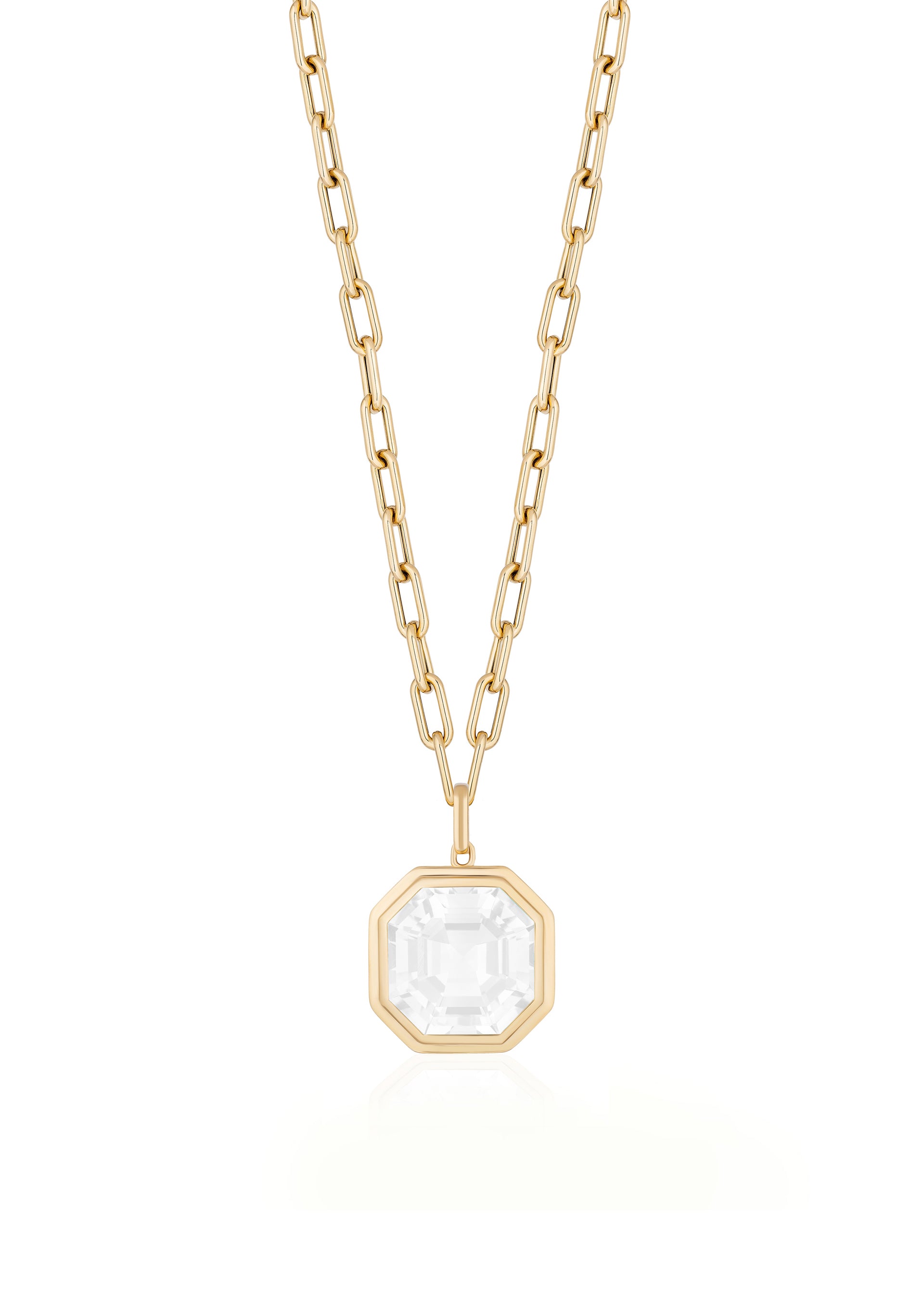 Yellow gold-Moon Quartz