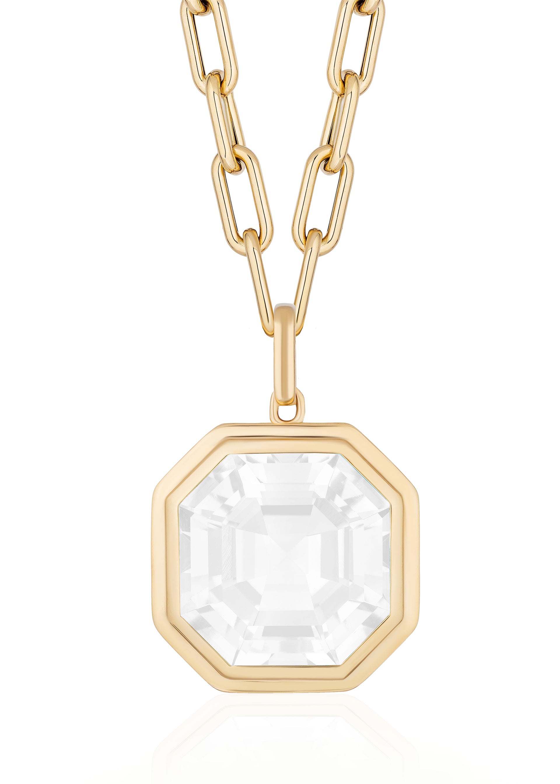 Yellow gold-Moon Quartz