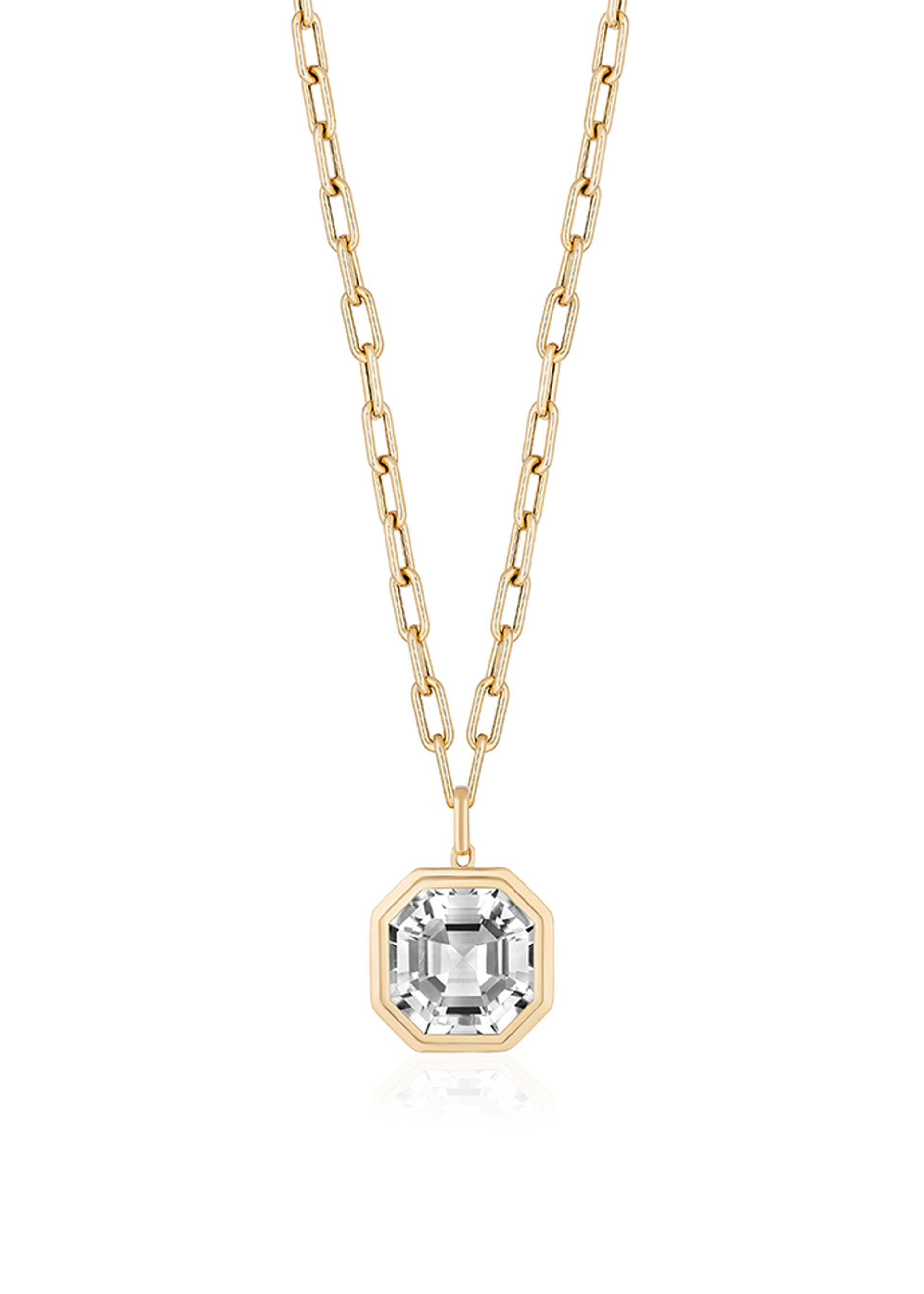 Yellow gold-Rock Crystal