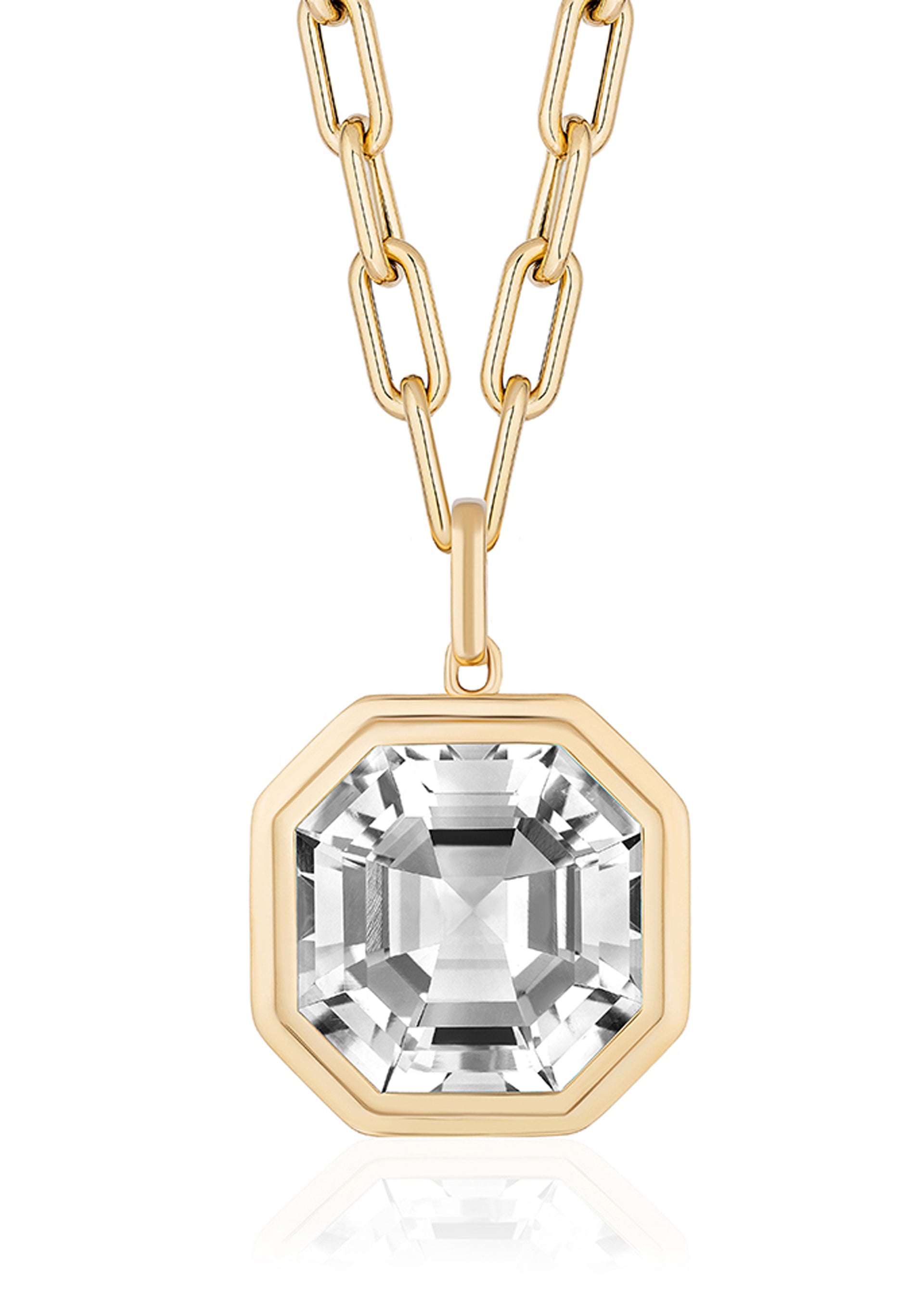 Yellow gold-Rock Crystal