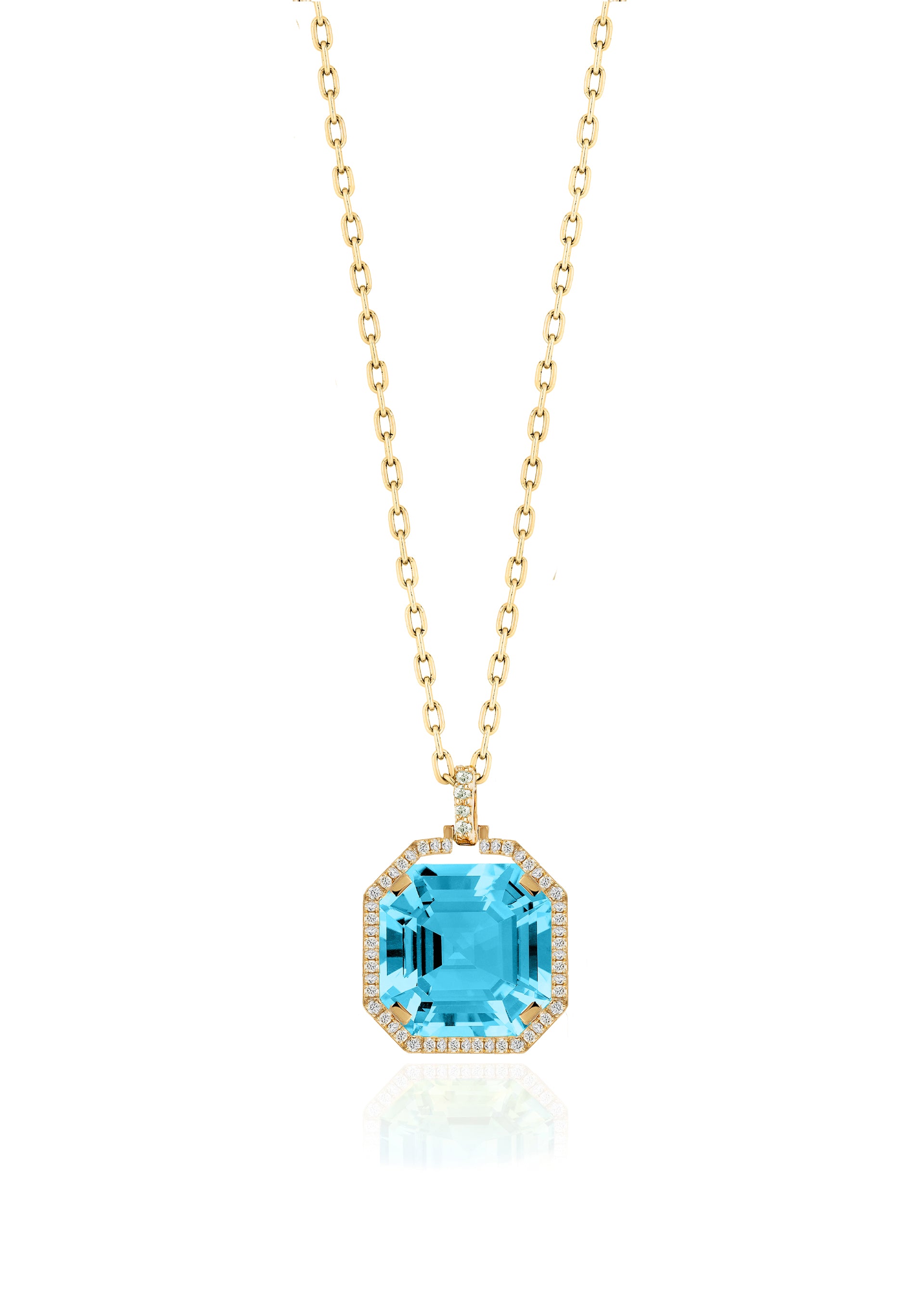 Yellow gold-Blue Topaz