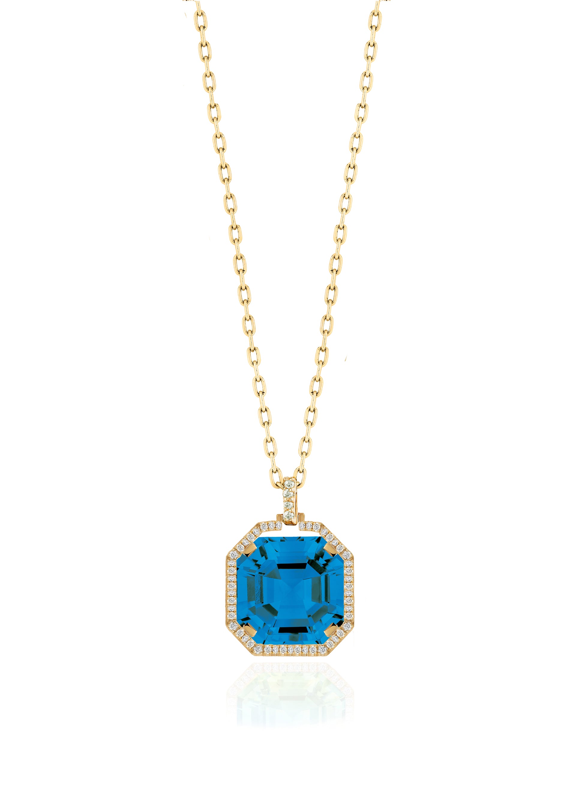 Yellow gold-London Blue Topaz