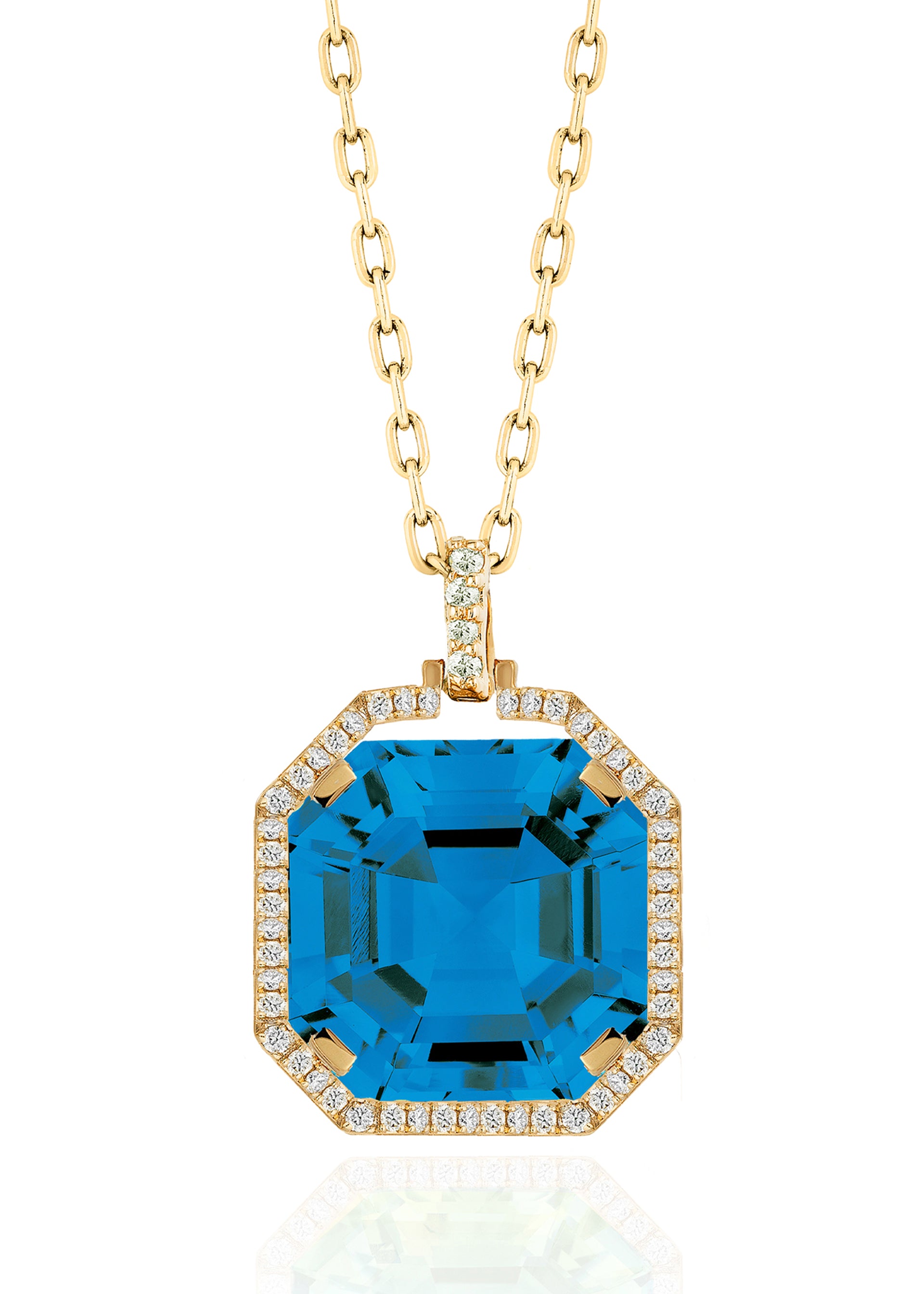 Yellow gold-London Blue Topaz