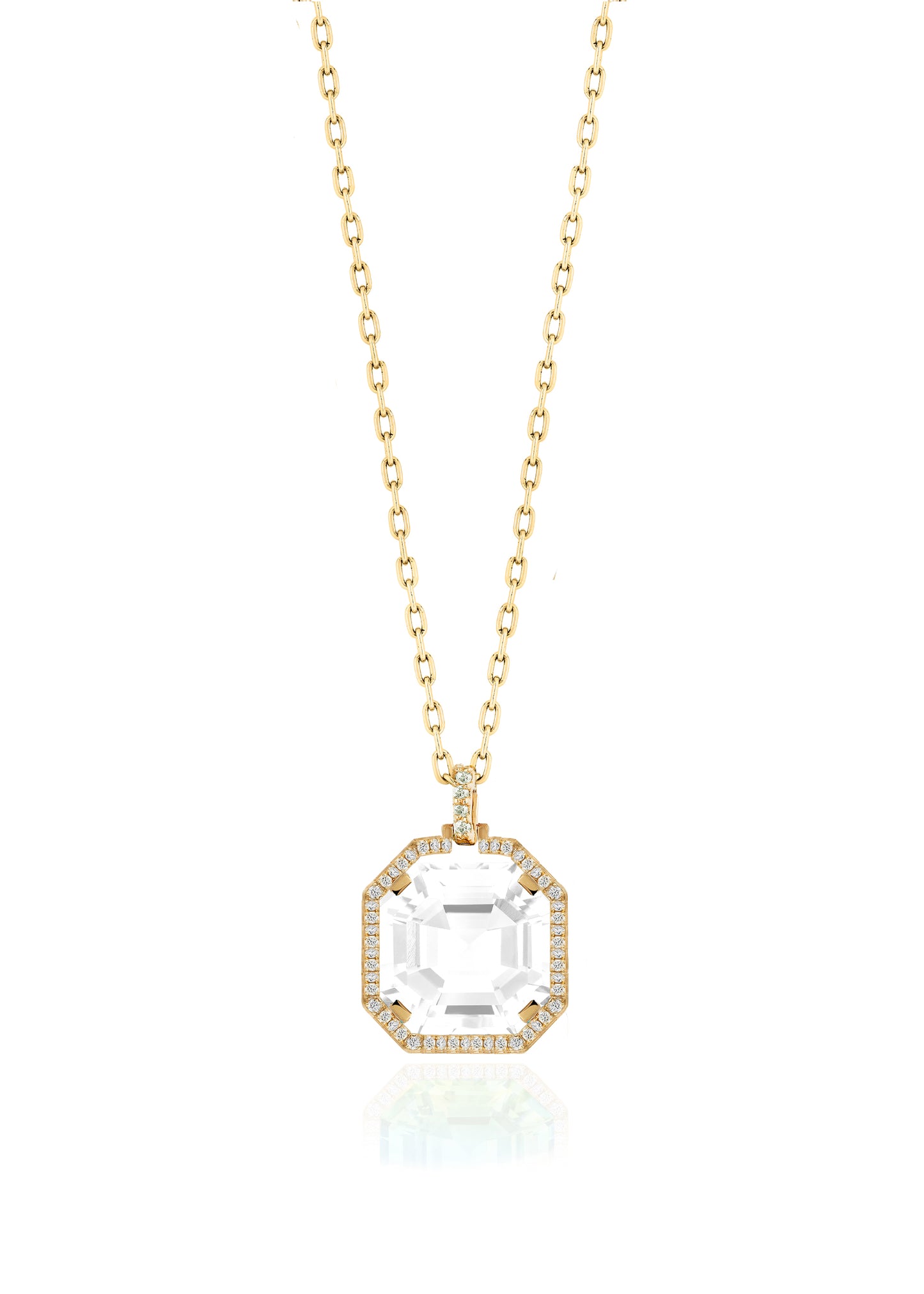 Yellow gold-Moon Quartz