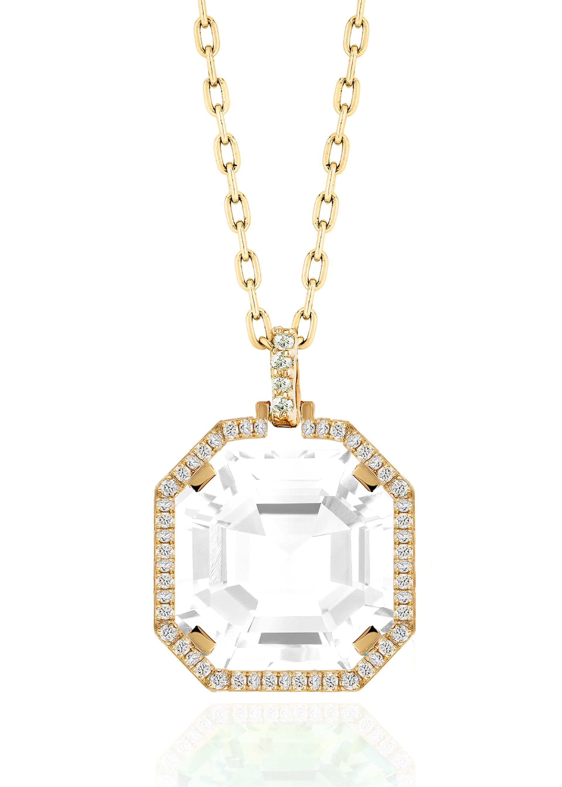 Yellow gold-Moon Quartz