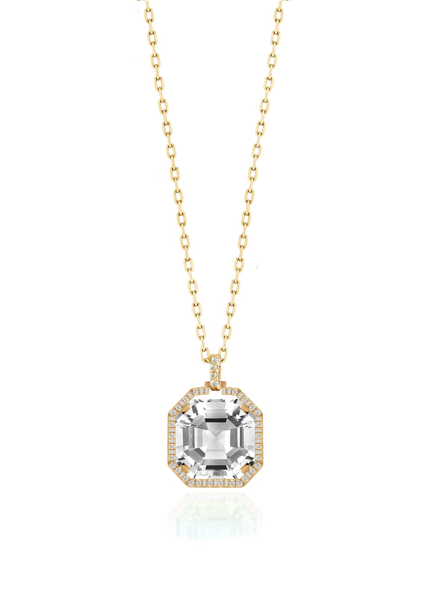 Yellow gold-Rock Crystal