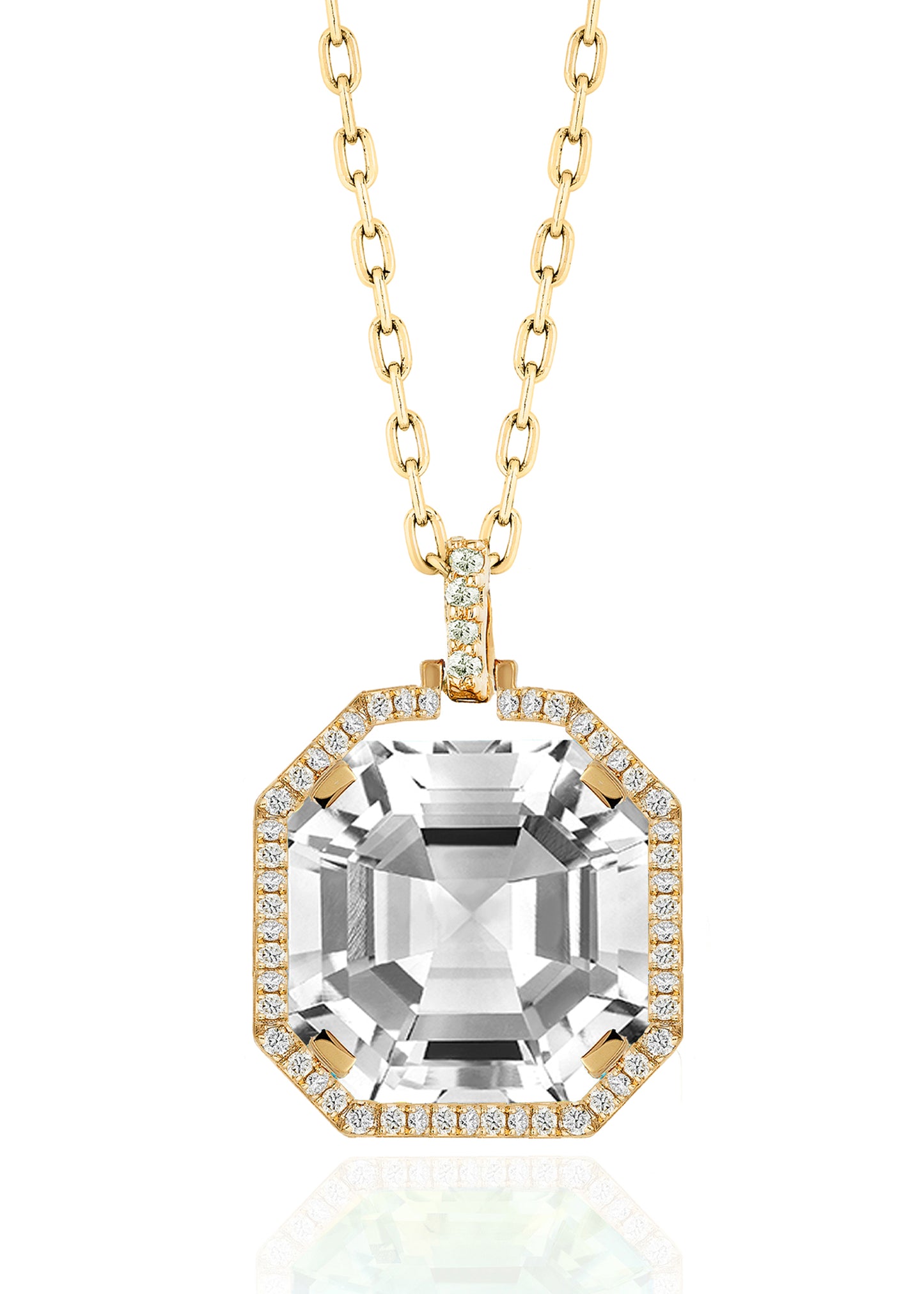Yellow gold-Rock Crystal